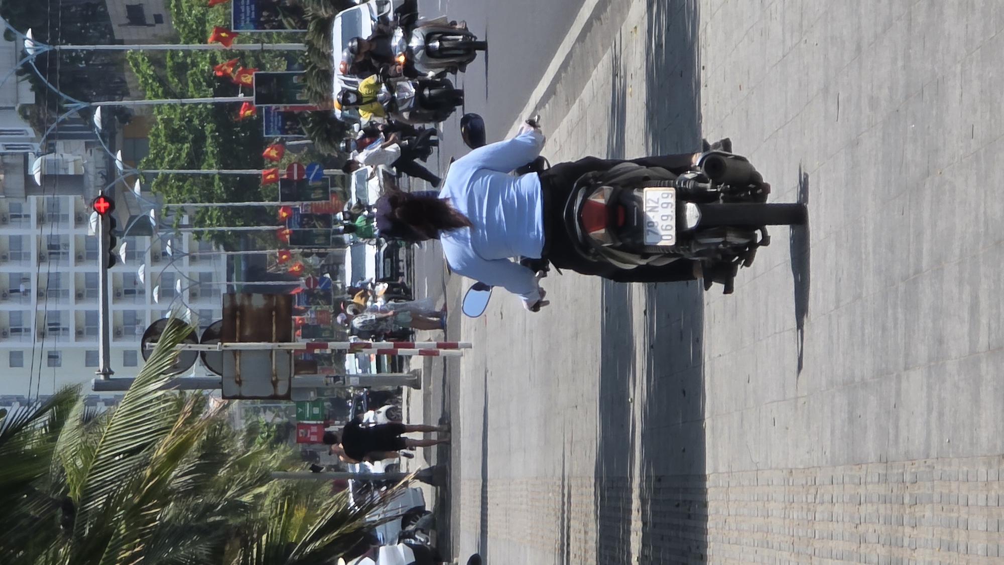 Morning scenes documented along Nha Trang waterfront promenade