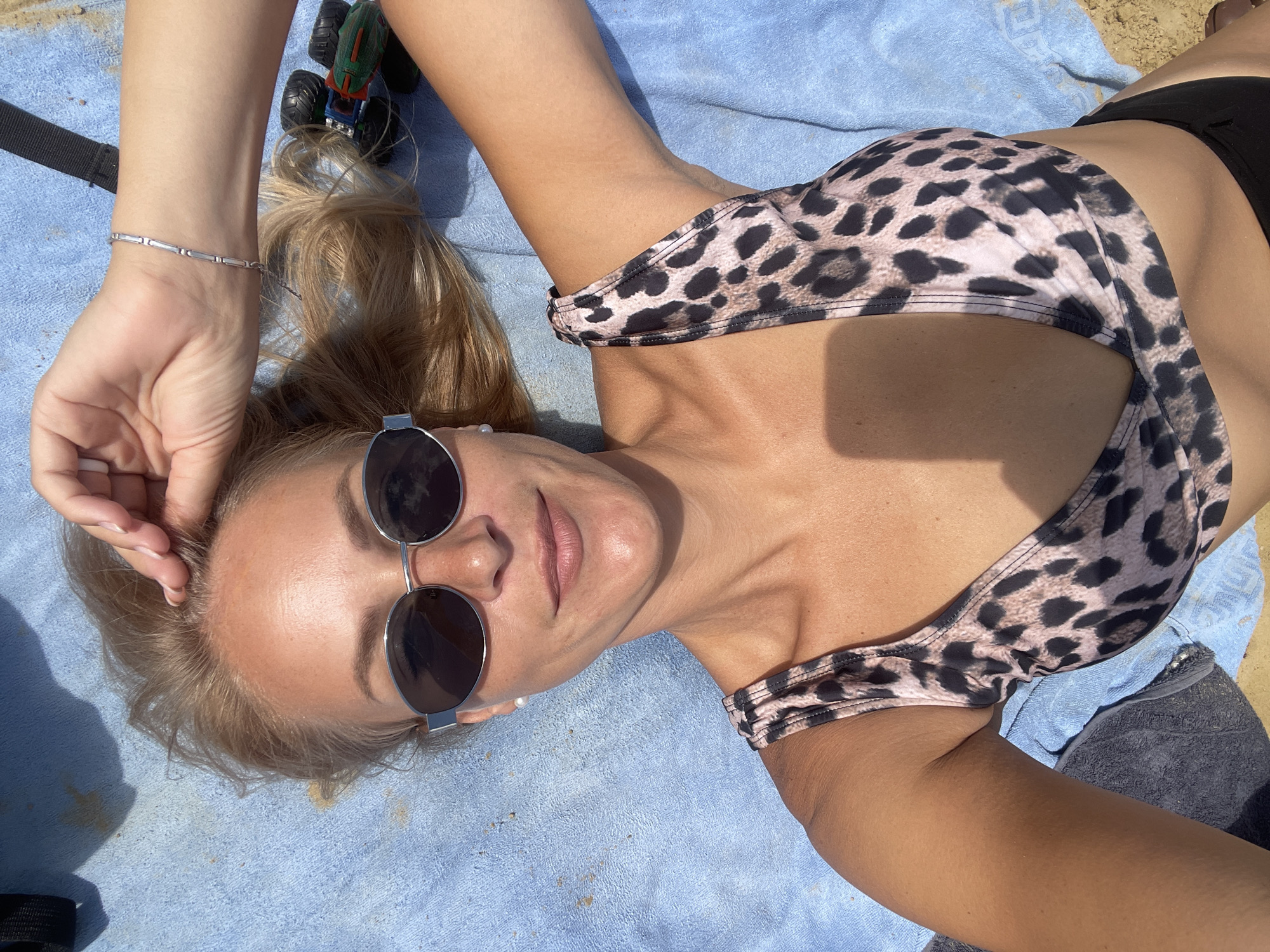 Sunny morning at Anapa's Black Sea beach