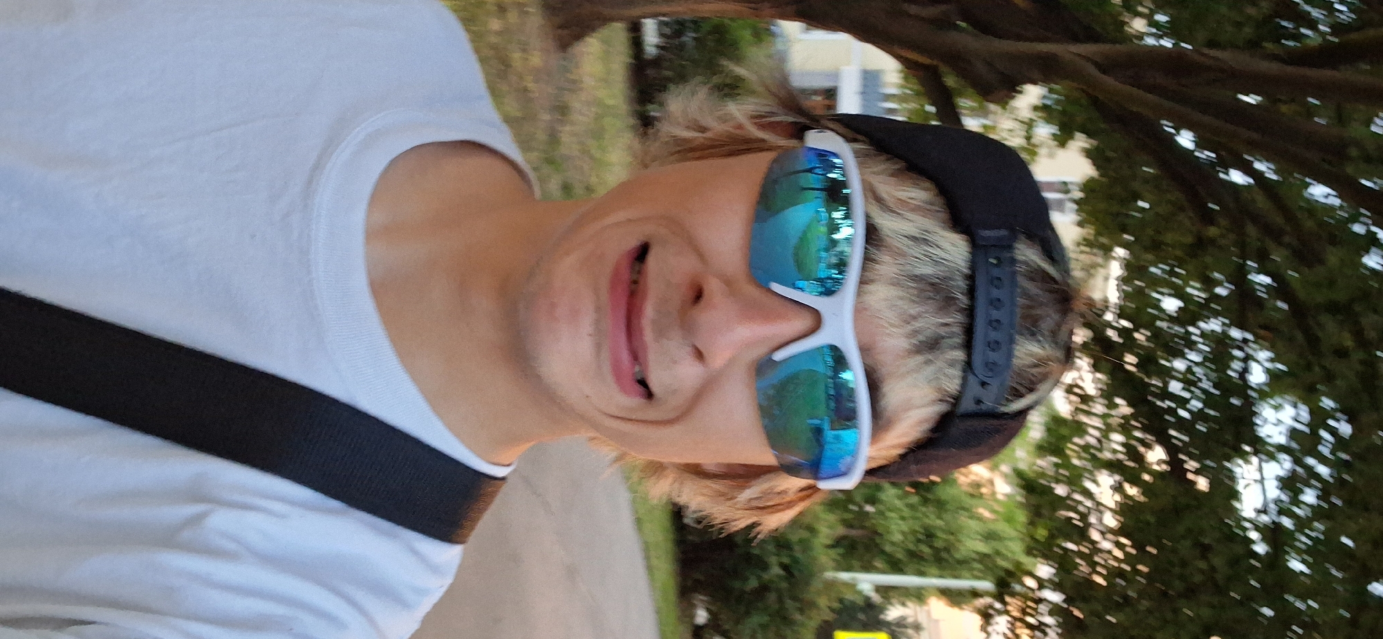 Summer evening stroll and selfies in central Prague
