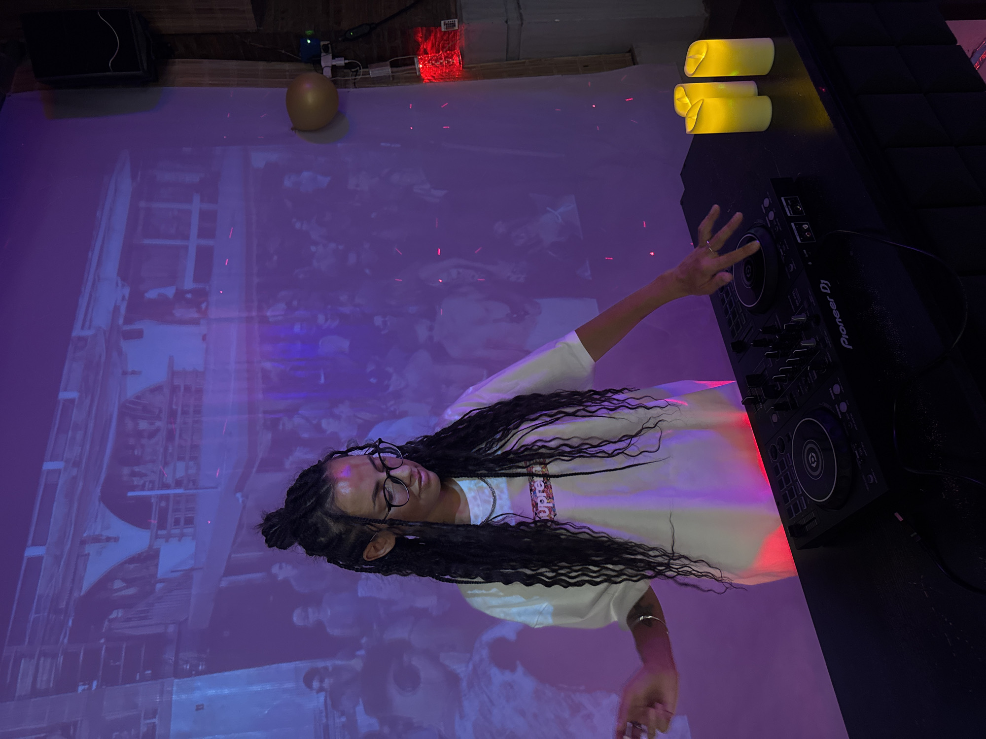 DJ session at a neon-lit bar in Nha Trang