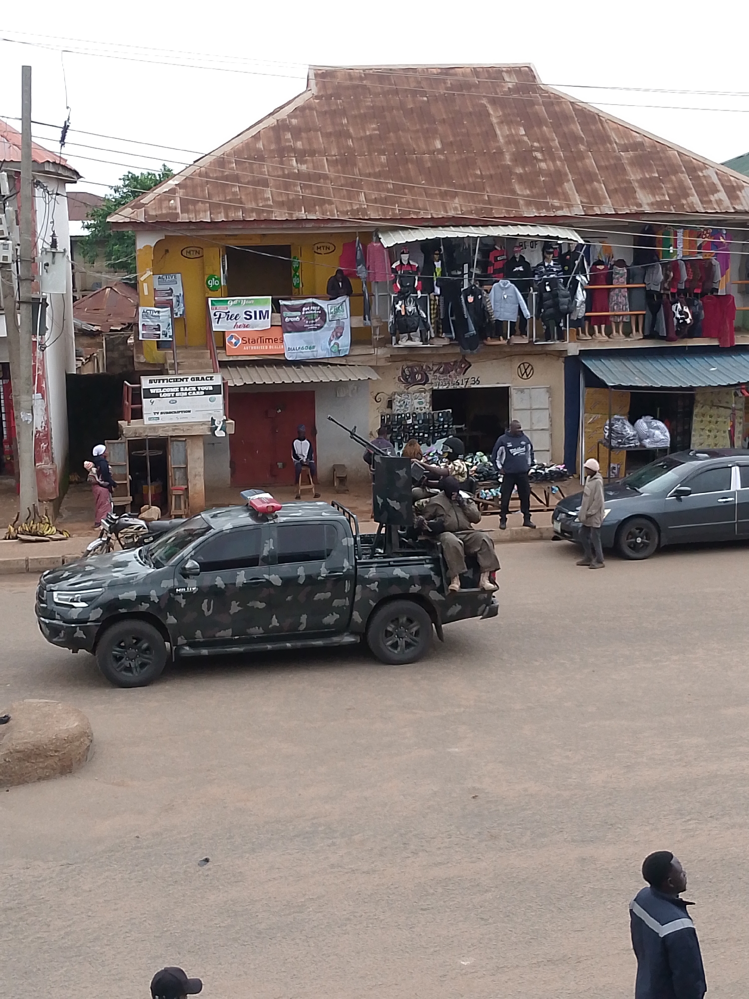 Daily life unfolds in Bukuru market district, Nigeria