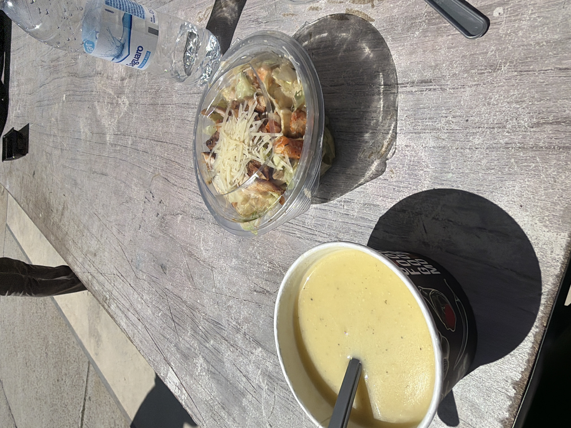 Outdoor lunch scene captured in Gabrovo, Bulgaria