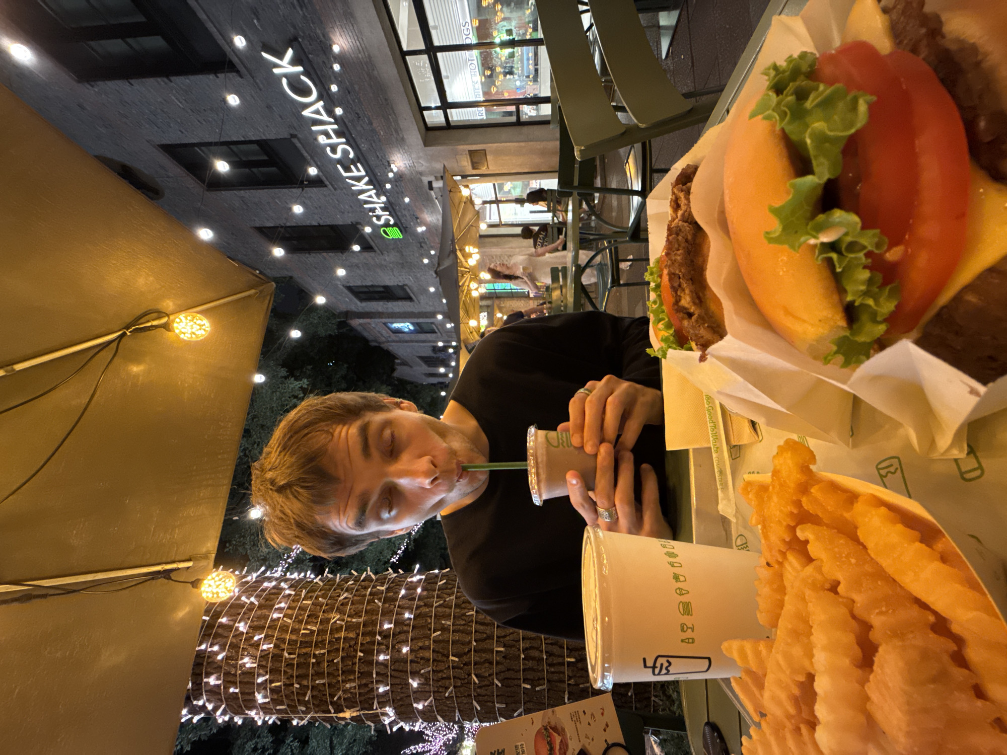 Diners document meal at Shake Shack Shanghai location