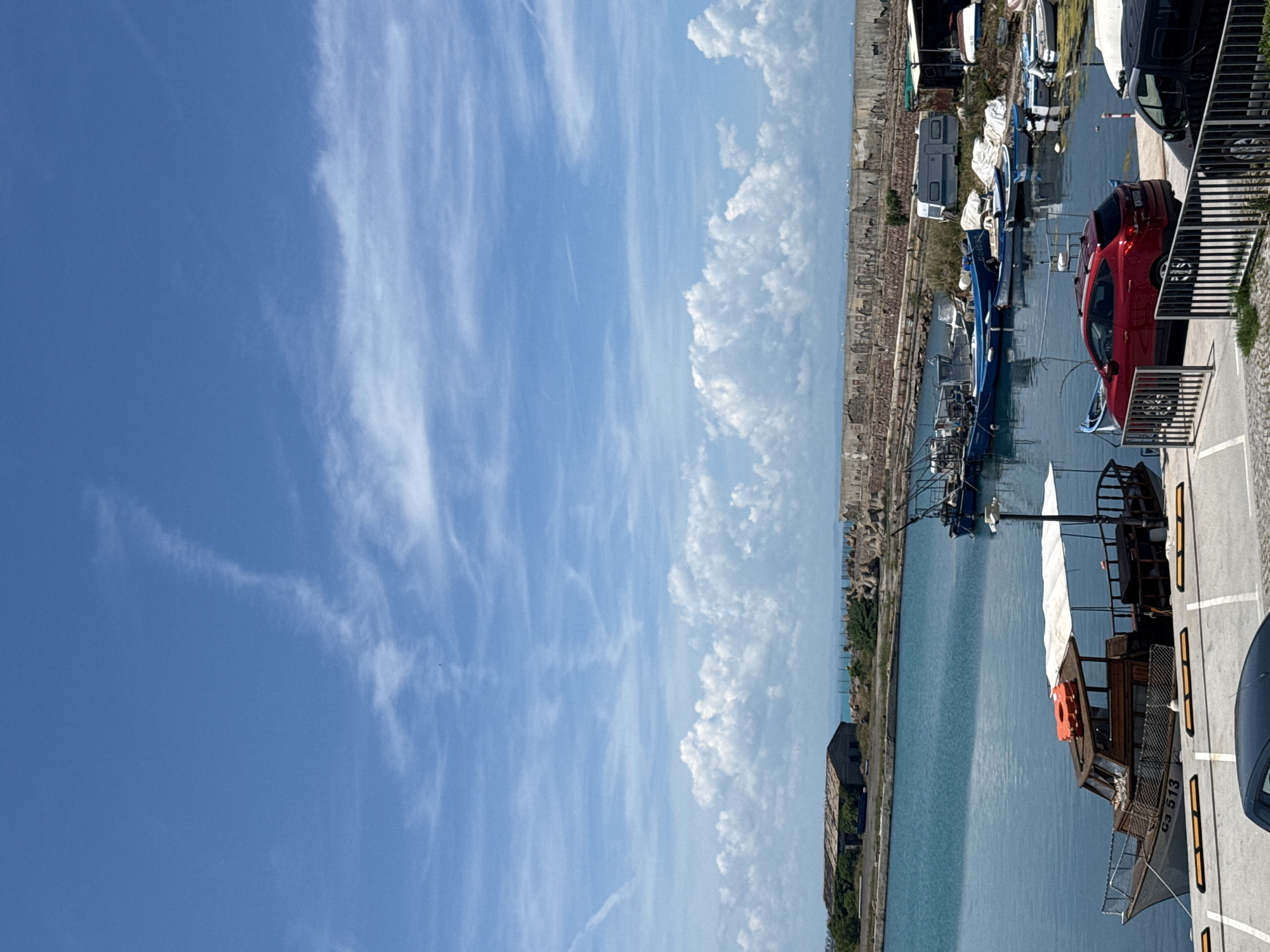 Sunny morning at Sozopol harbor captured in multiple photographs