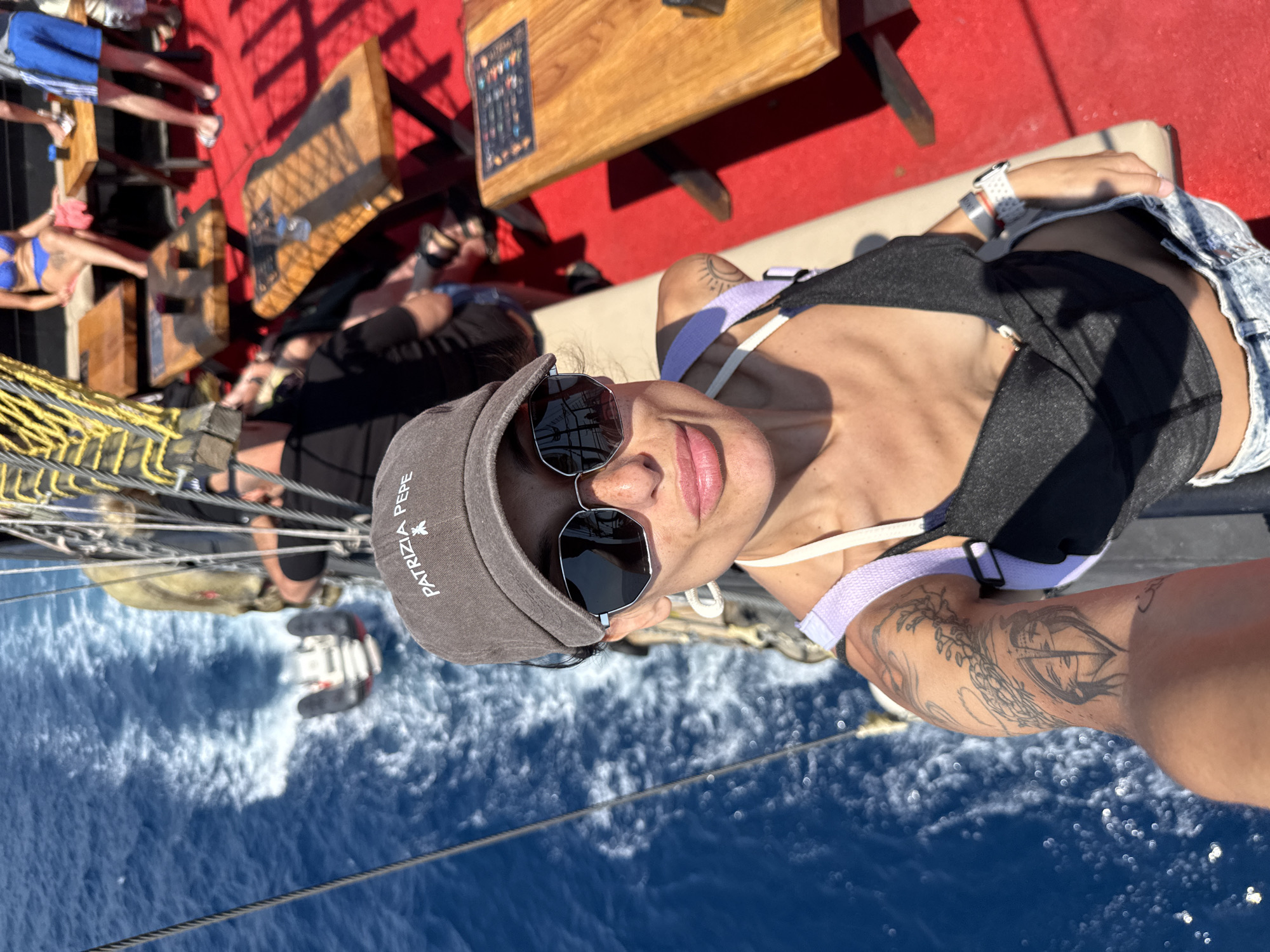 Boat deck selfie on the Mediterranean near Konyaaltı