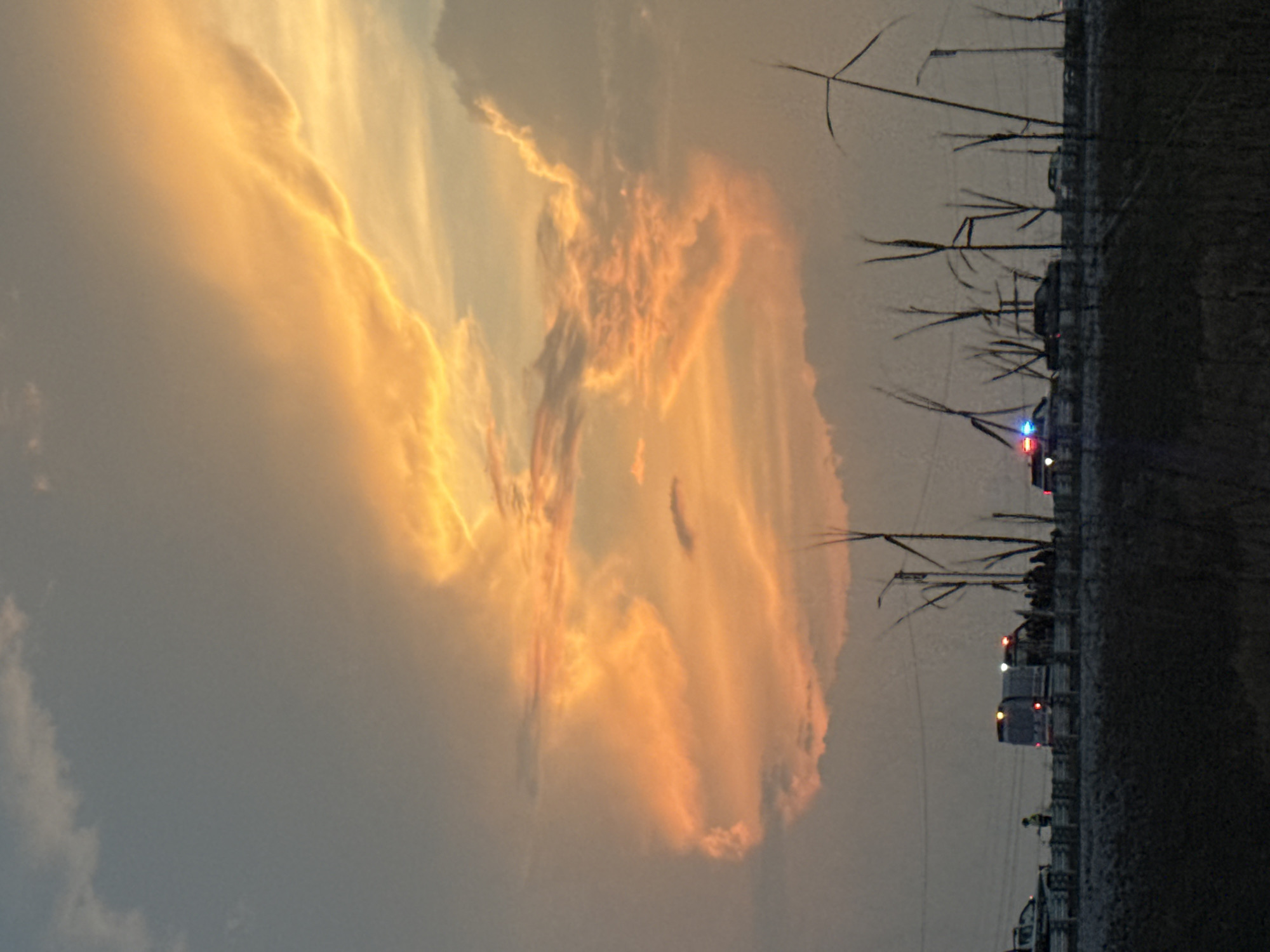 Colorful dusk clouds observed over Cholula, Mexico