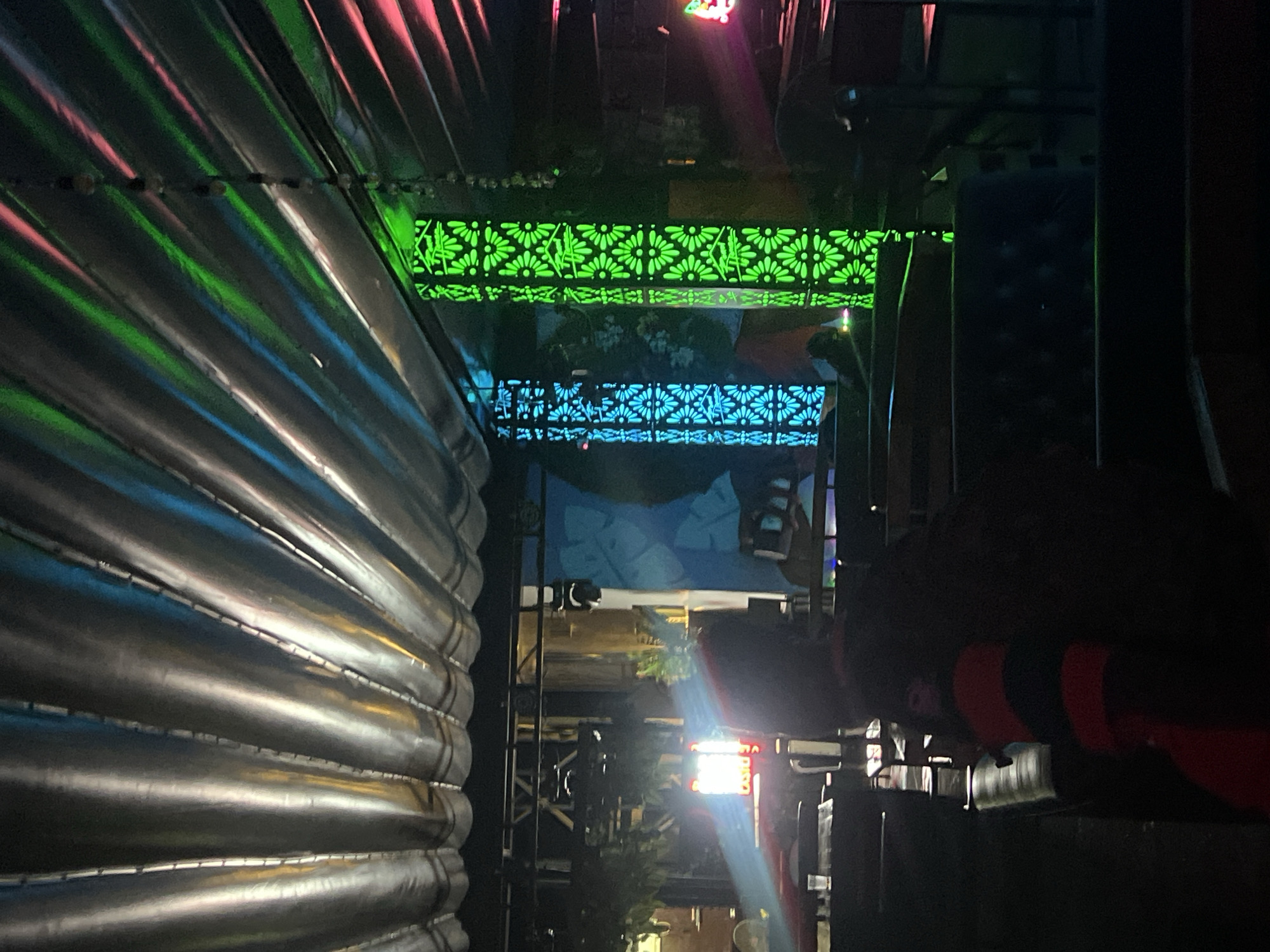 Colorful decorative lighting display documented in Howayi, Nigeria