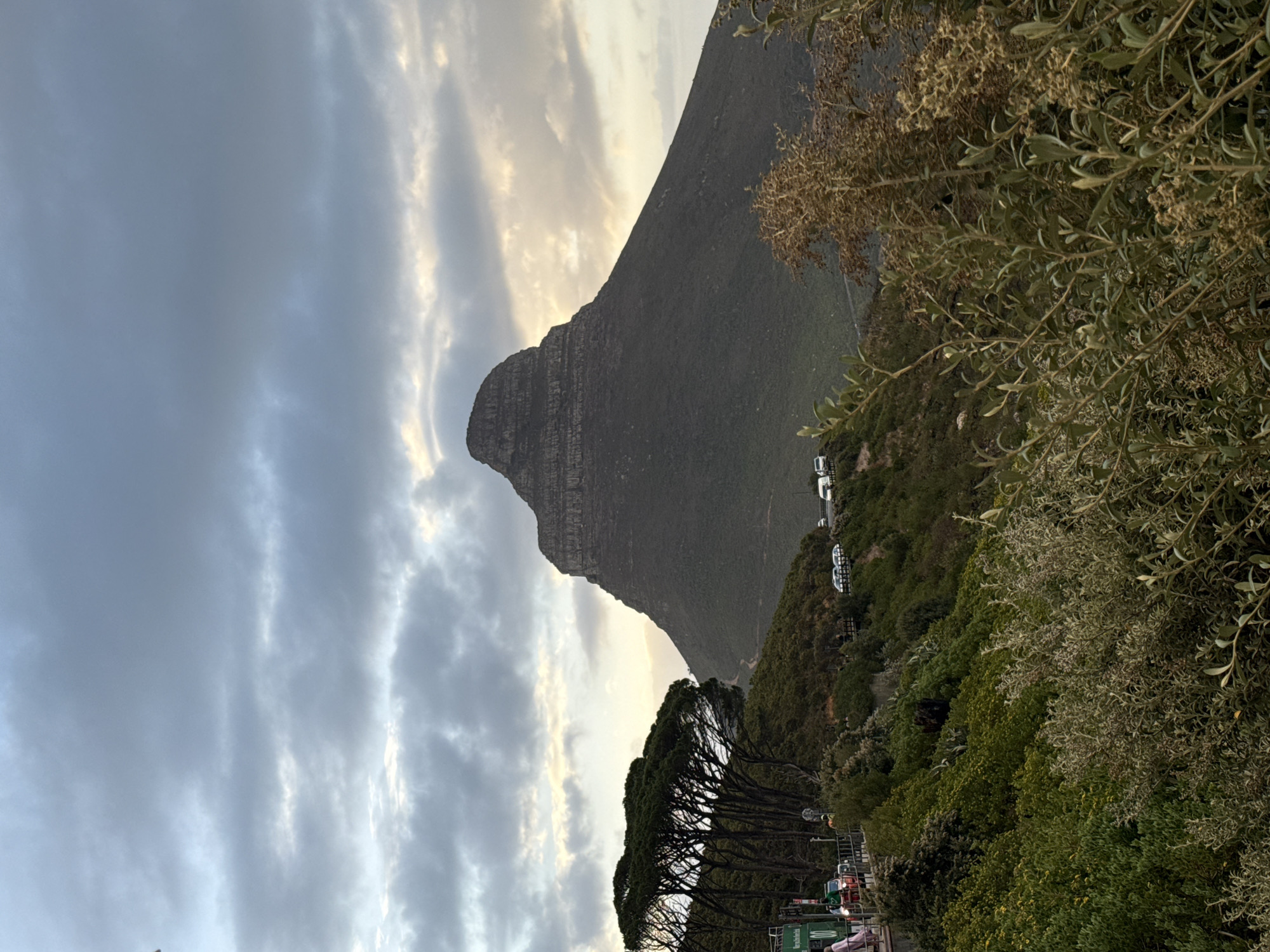 Cape Town landmarks photographed under cloudy afternoon skies