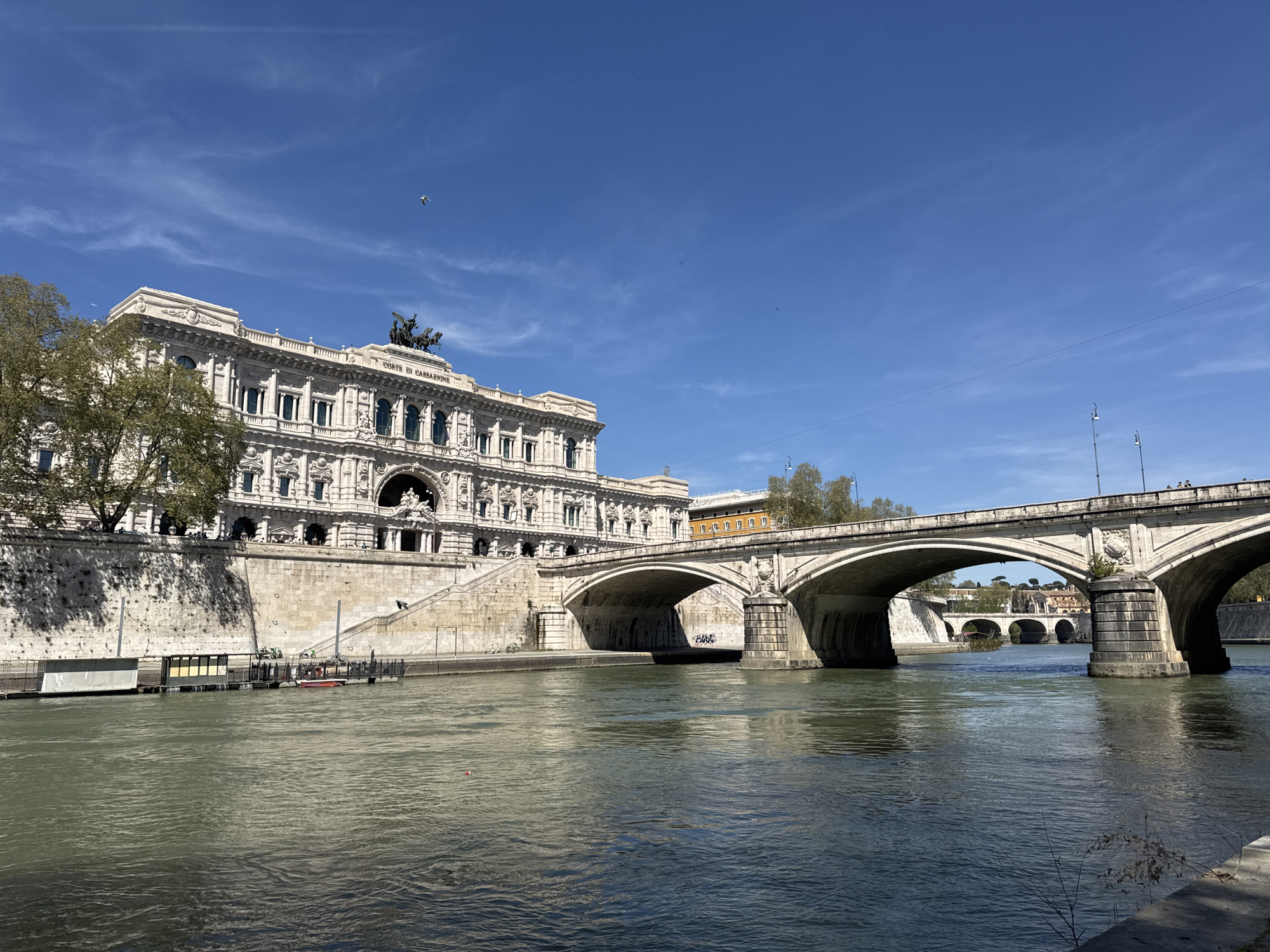 Palace of Justice and Ponte Umberto I observed in Rome