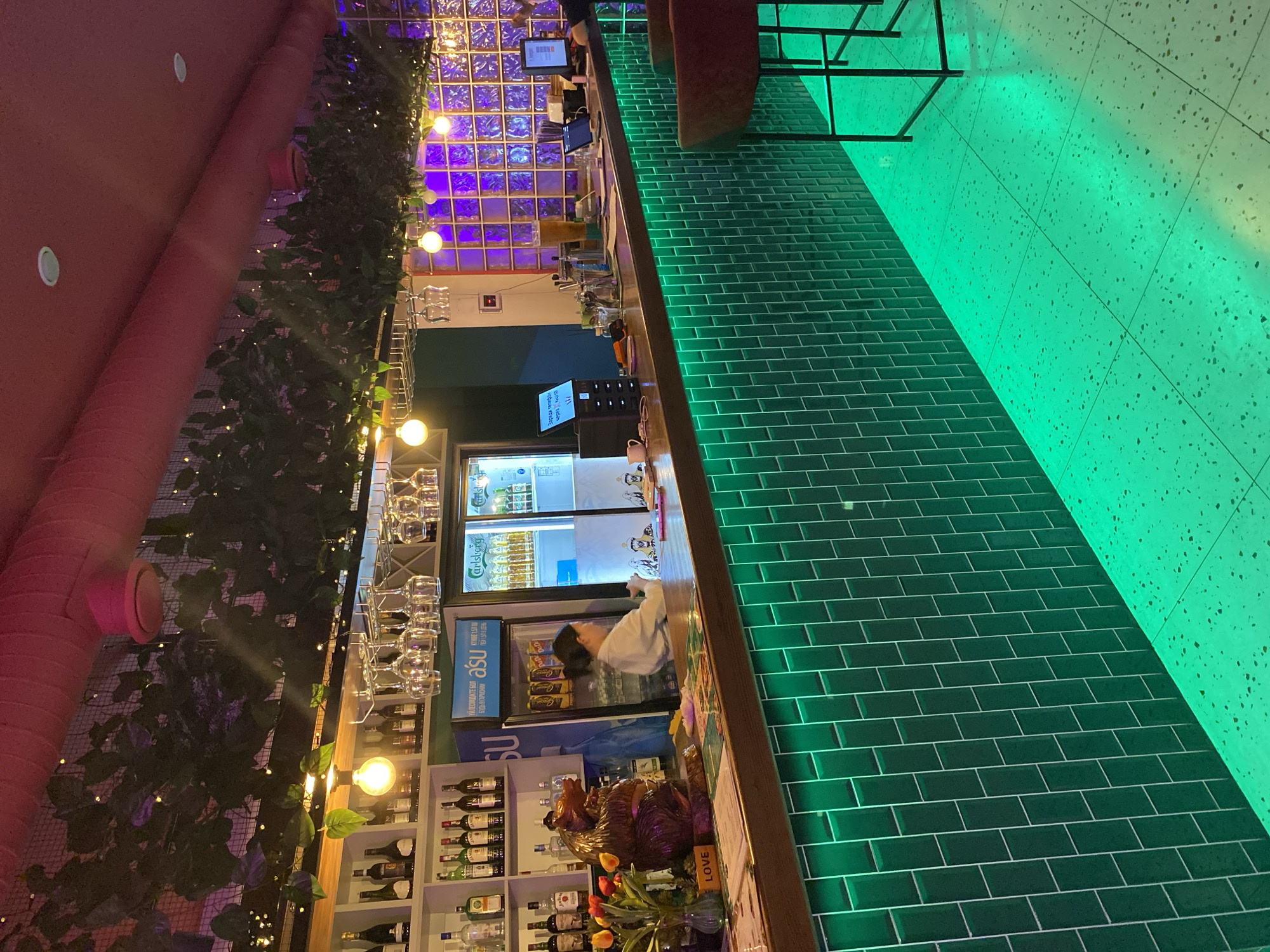 Inside and outside Mont Blanc Restobar in Petropavl