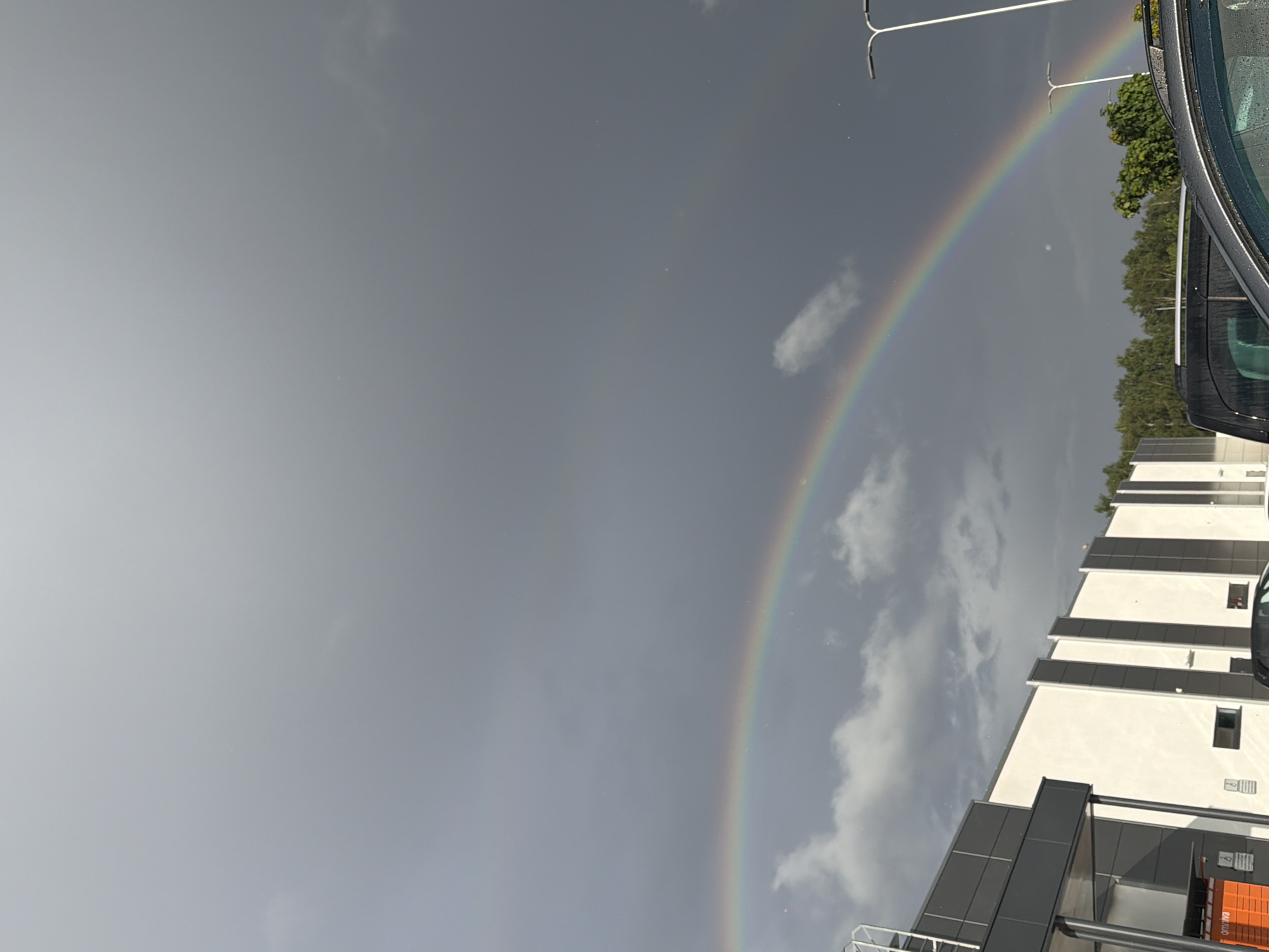 Rainbow over Riga after rain, July 2026