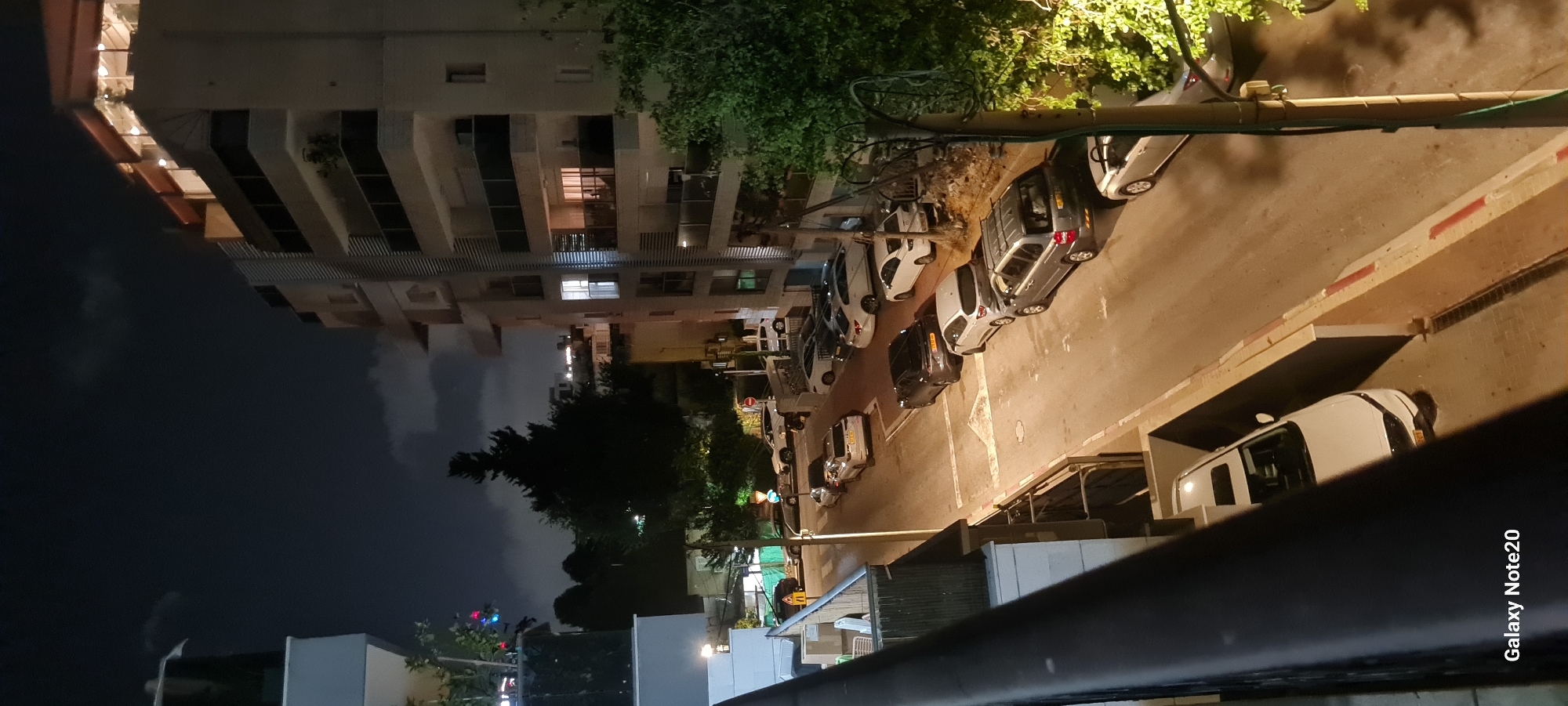 Quiet residential evening in Holon, coffee and street views