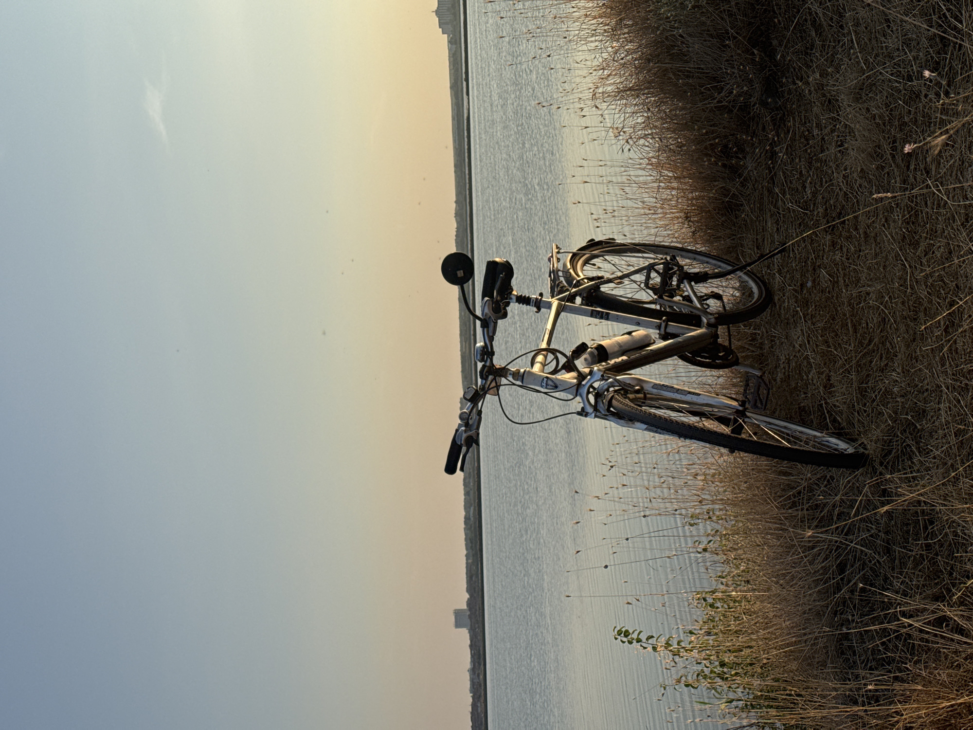 Sunset stroll along Pomorie's salt lakes