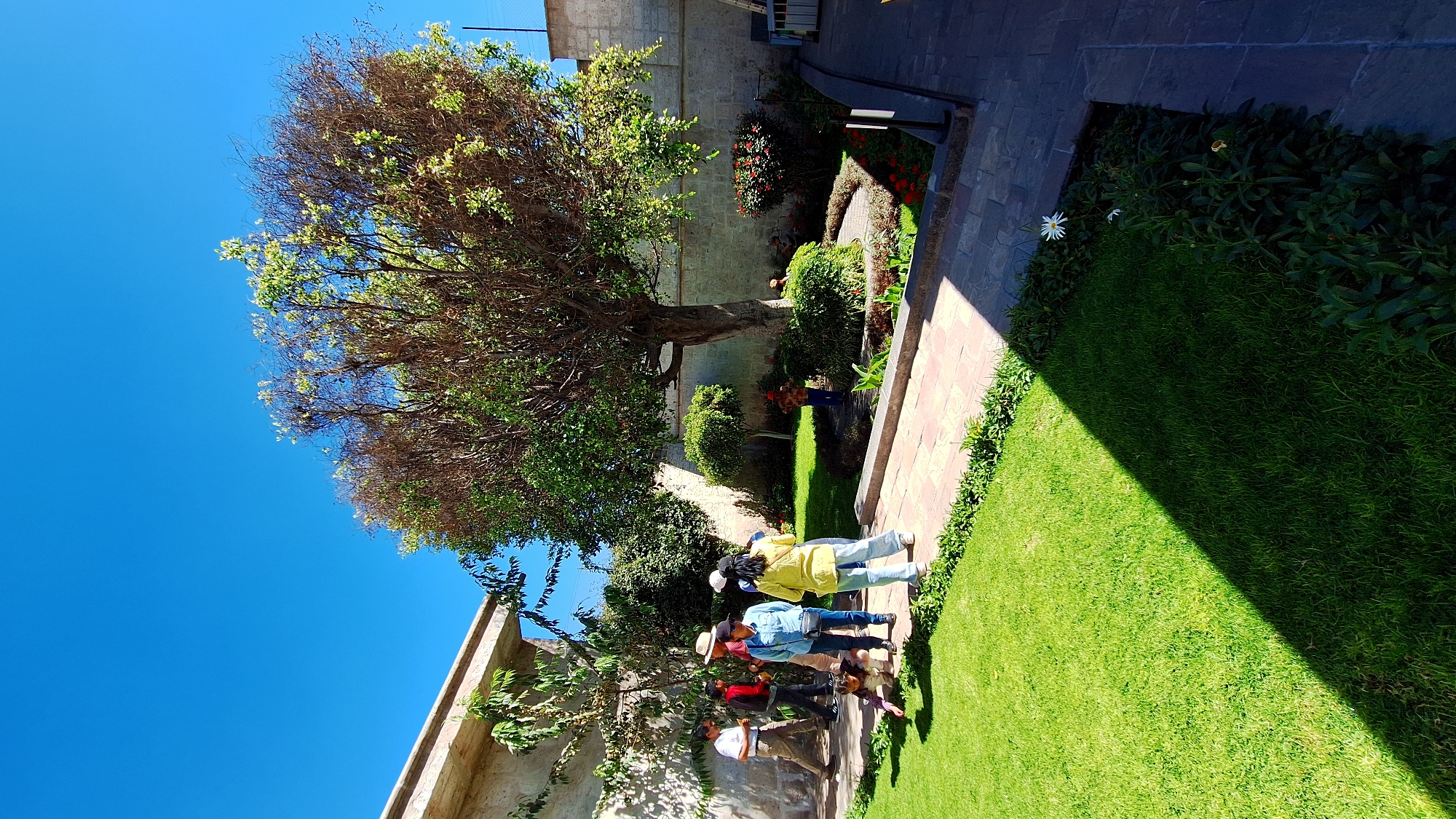 Museum tour group explores Arequipa cultural exhibits and artifacts