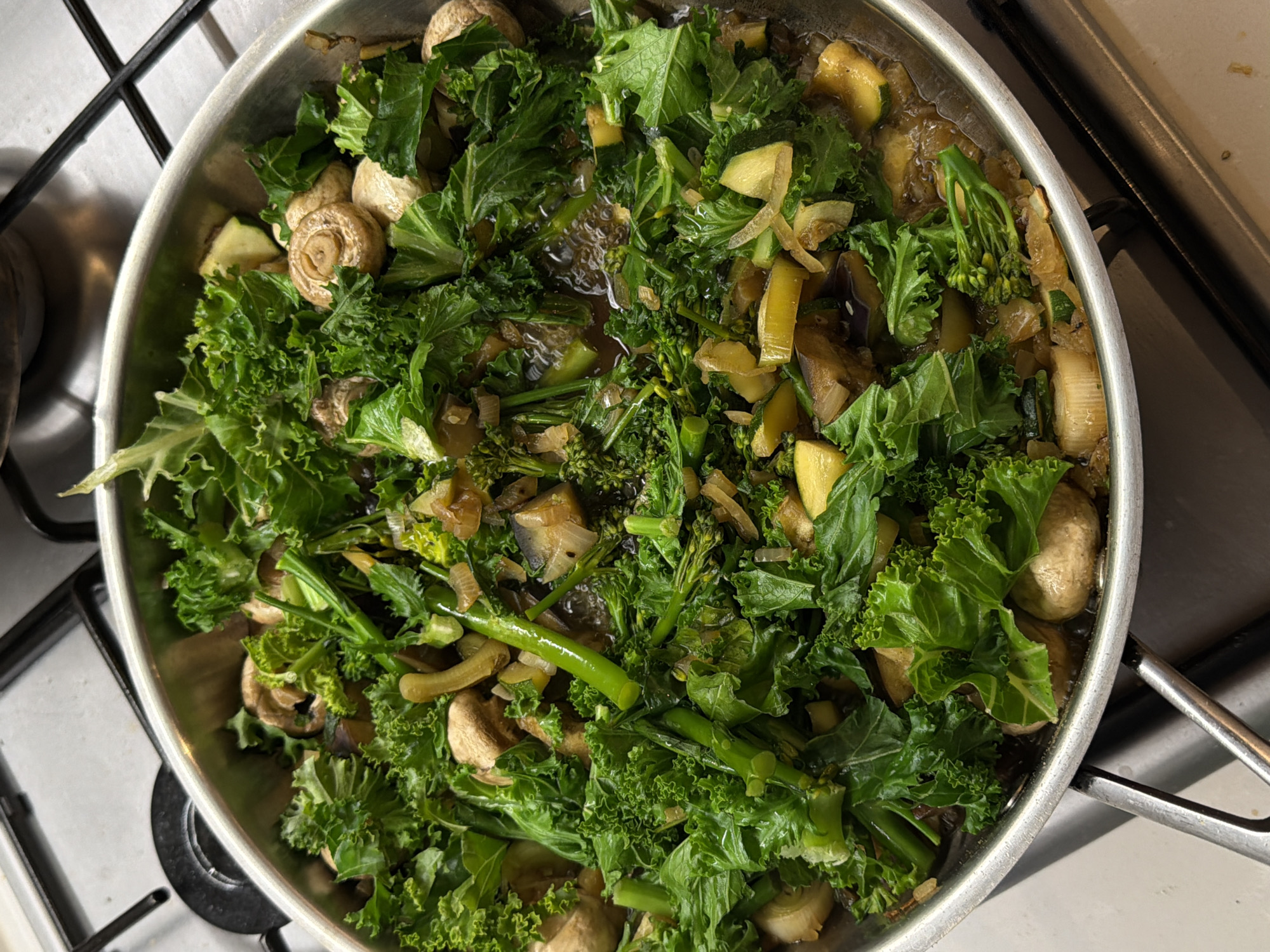 London resident prepares kale mushroom dinner Friday evening