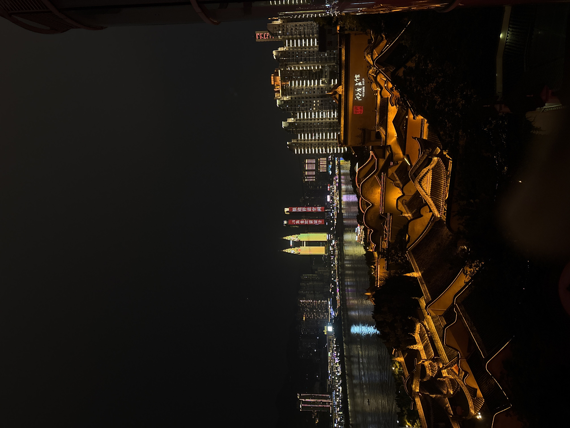 Nighttime cityscape photos captured in Yuzhong District, China