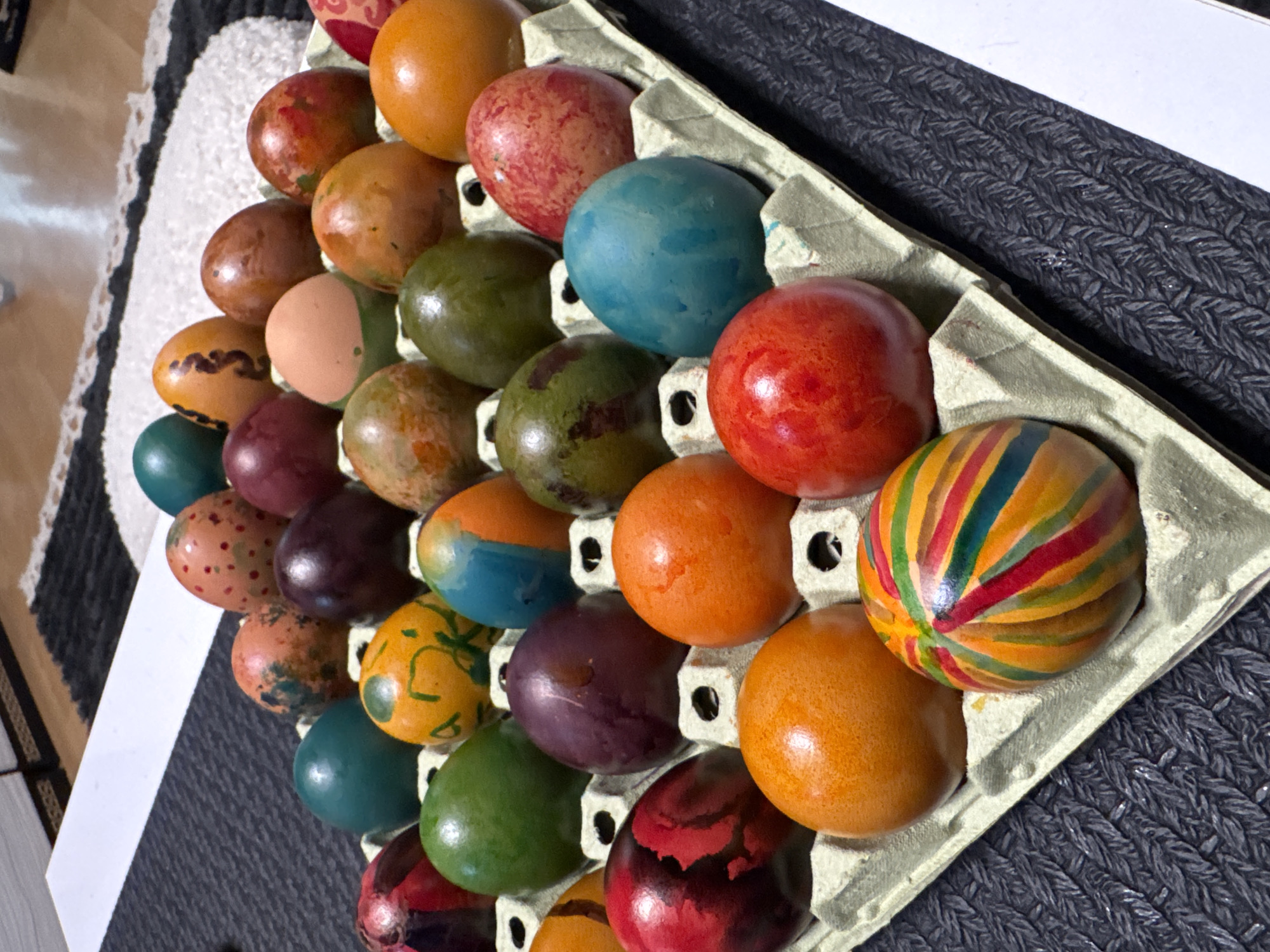Easter egg dyeing activities documented in Sofia homes