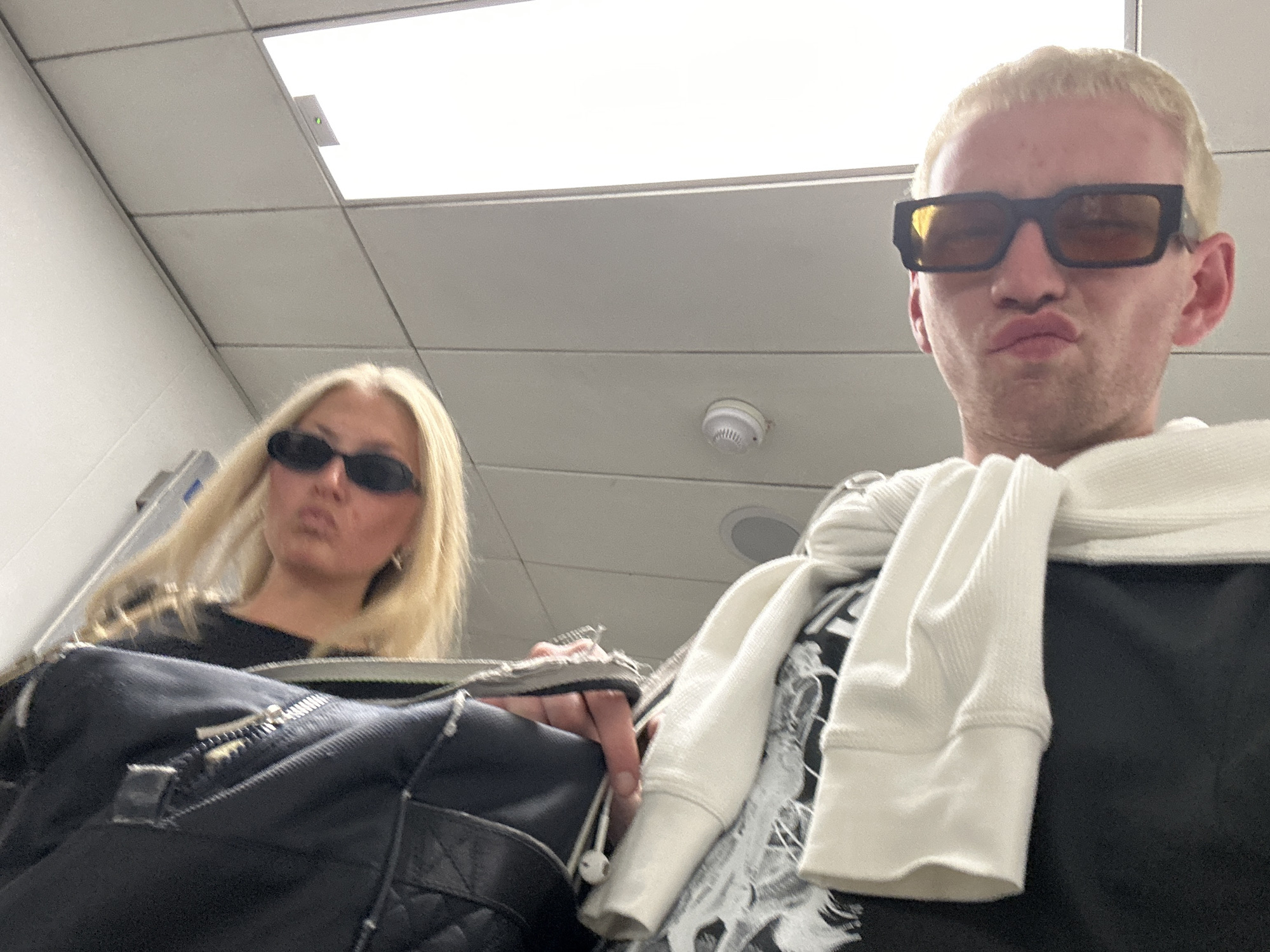 Blonde travelers documented at Uttlesford airport terminal Friday evening