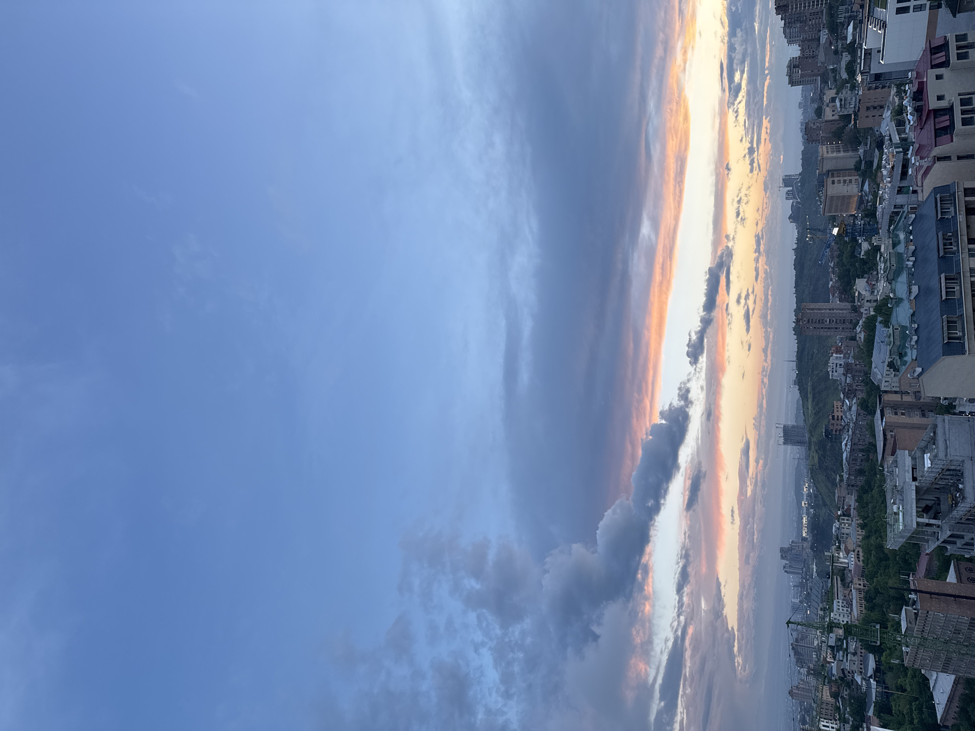 Dramatic storm and sunset skies observed over Yerevan