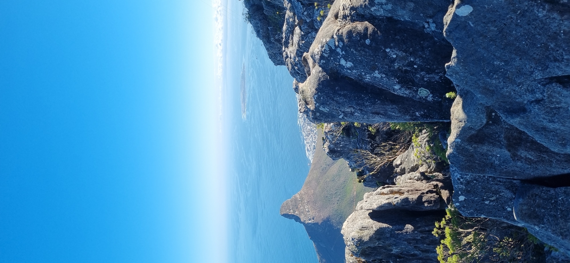 Morning views captured from Table Mountain overlooking Cape Town