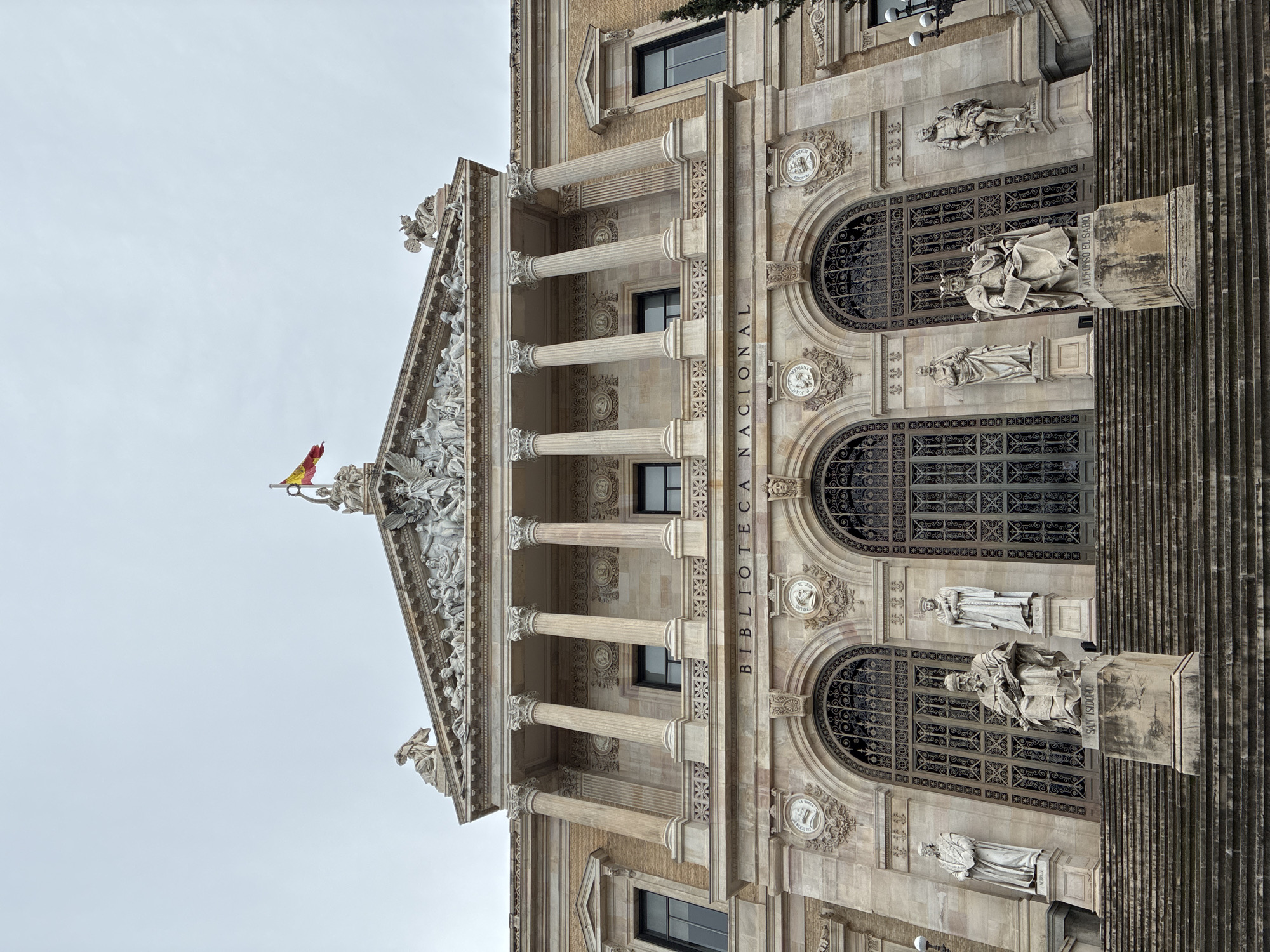 National Library of Spain facade captured in Madrid
