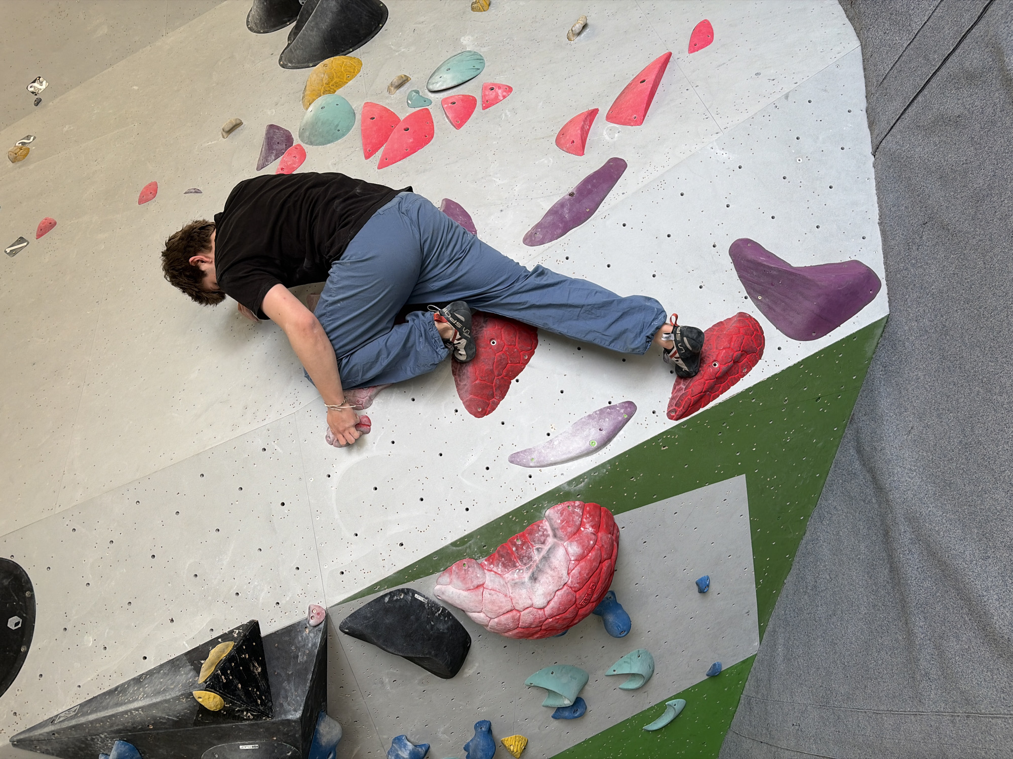 Indoor rock climbing session observed at Ipswich gym