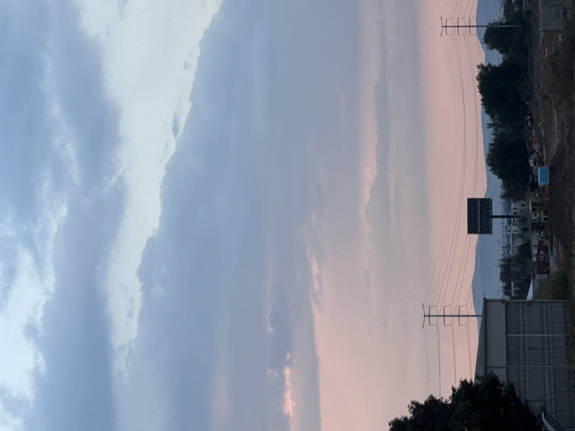 Colorful sunrise or sunset sky observed in San Francisco Ocotlán