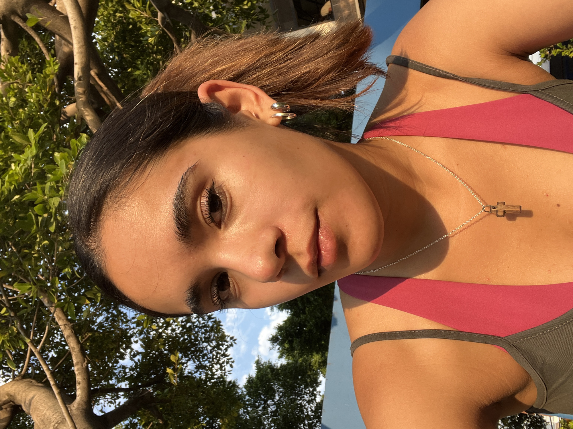 Woman enjoys outdoor reading and exercise session in Mexico