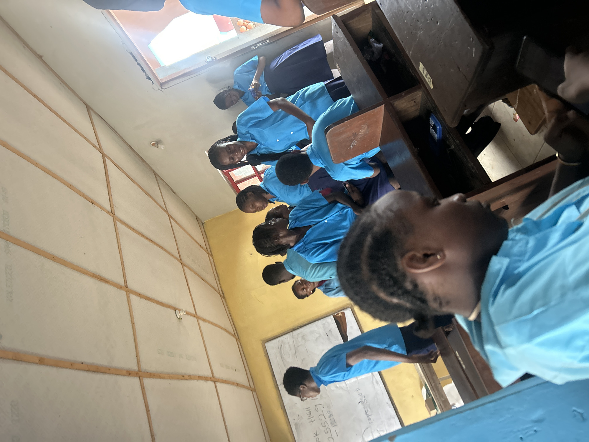 Students attend regular classes in Ikorodu, Nigeria classroom