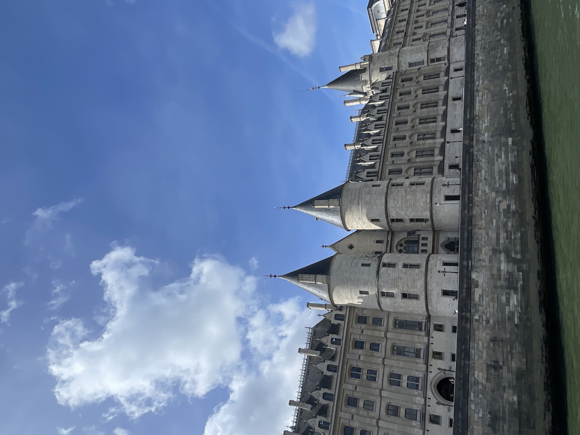Historic Paris landmarks viewed along Seine River Thursday morning