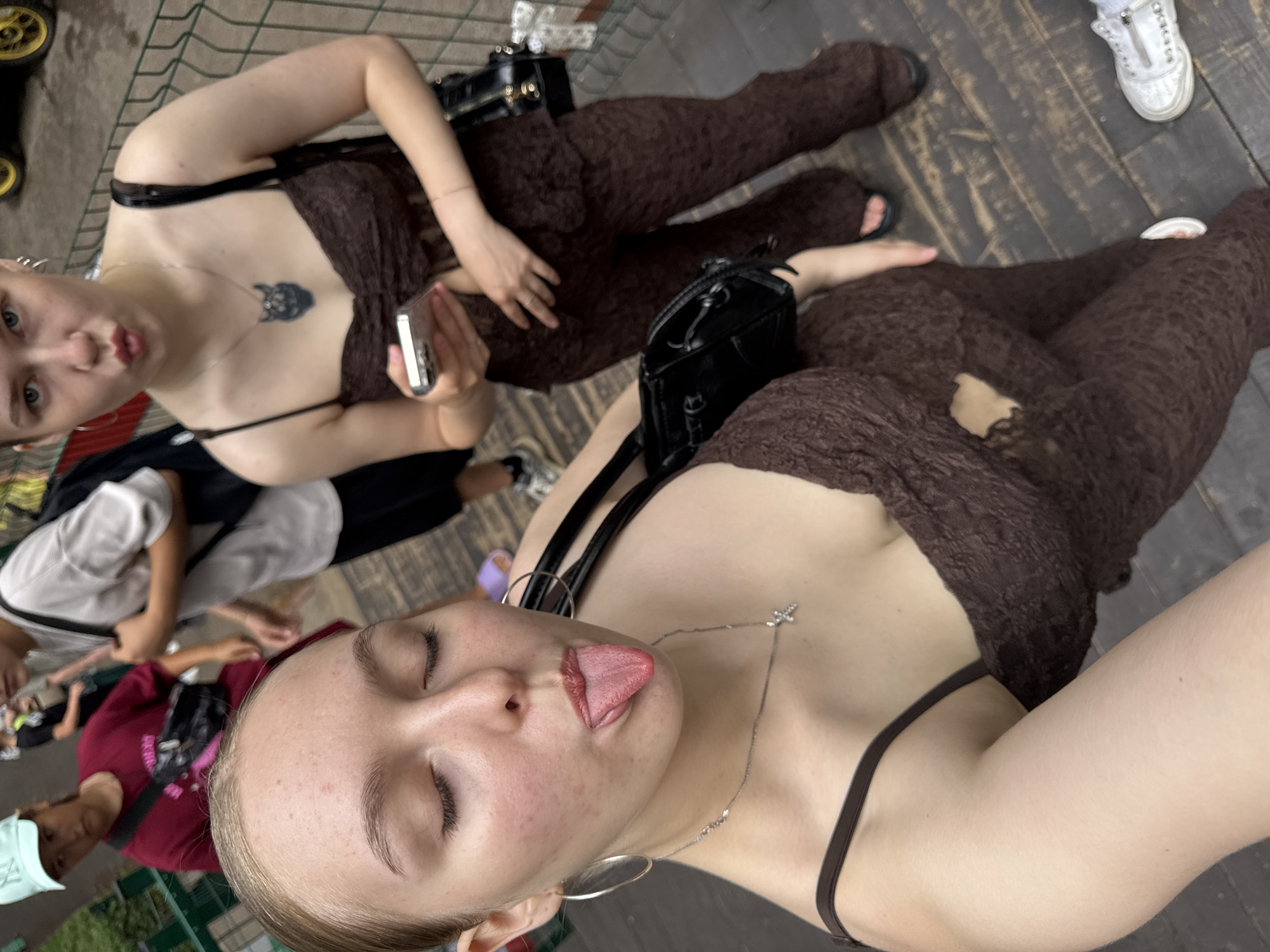 Friends ride and selfie their way through a Perm amusement park