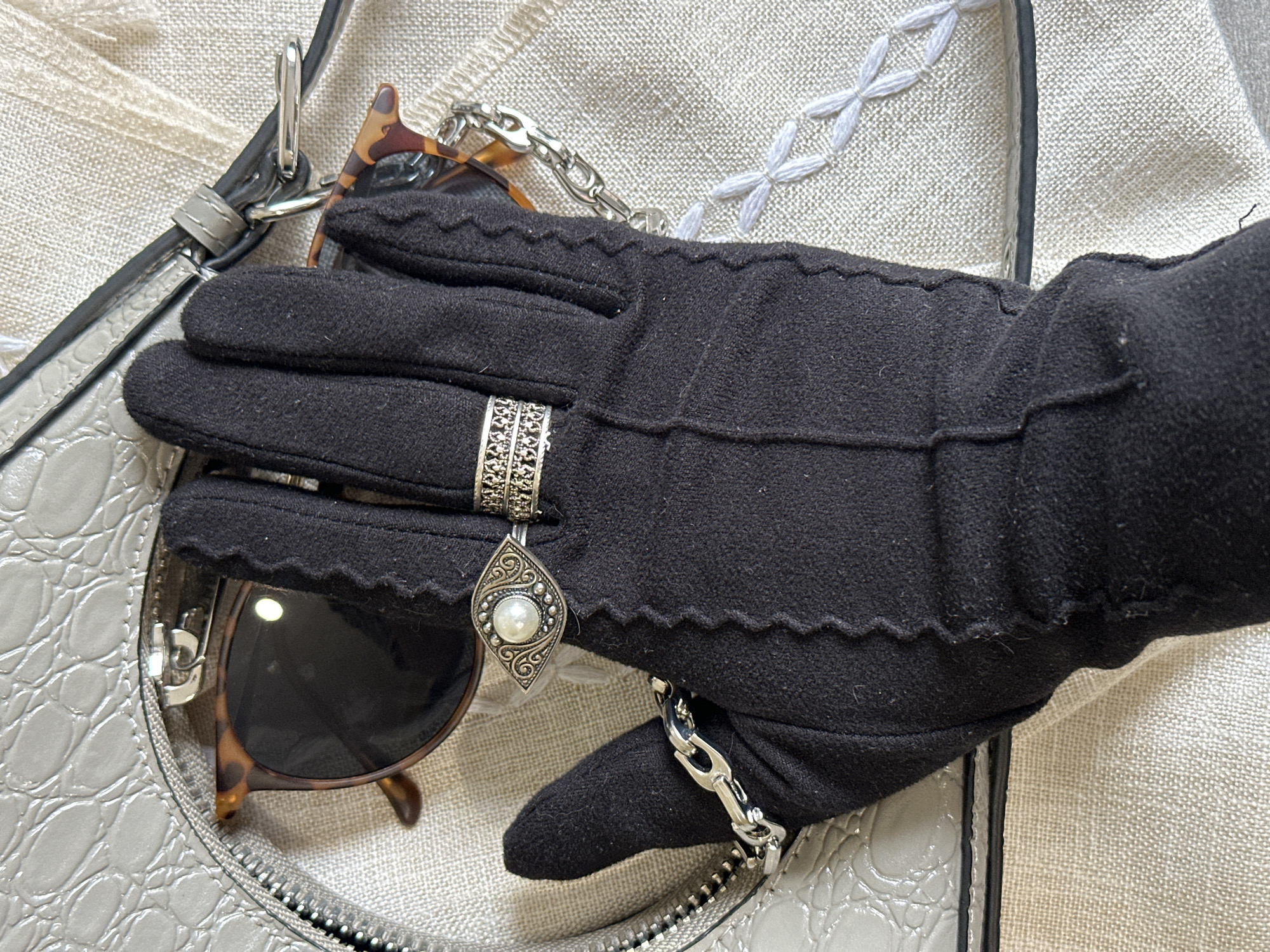 Fashion accessories photographed in flat lay arrangement in Chaikovsky