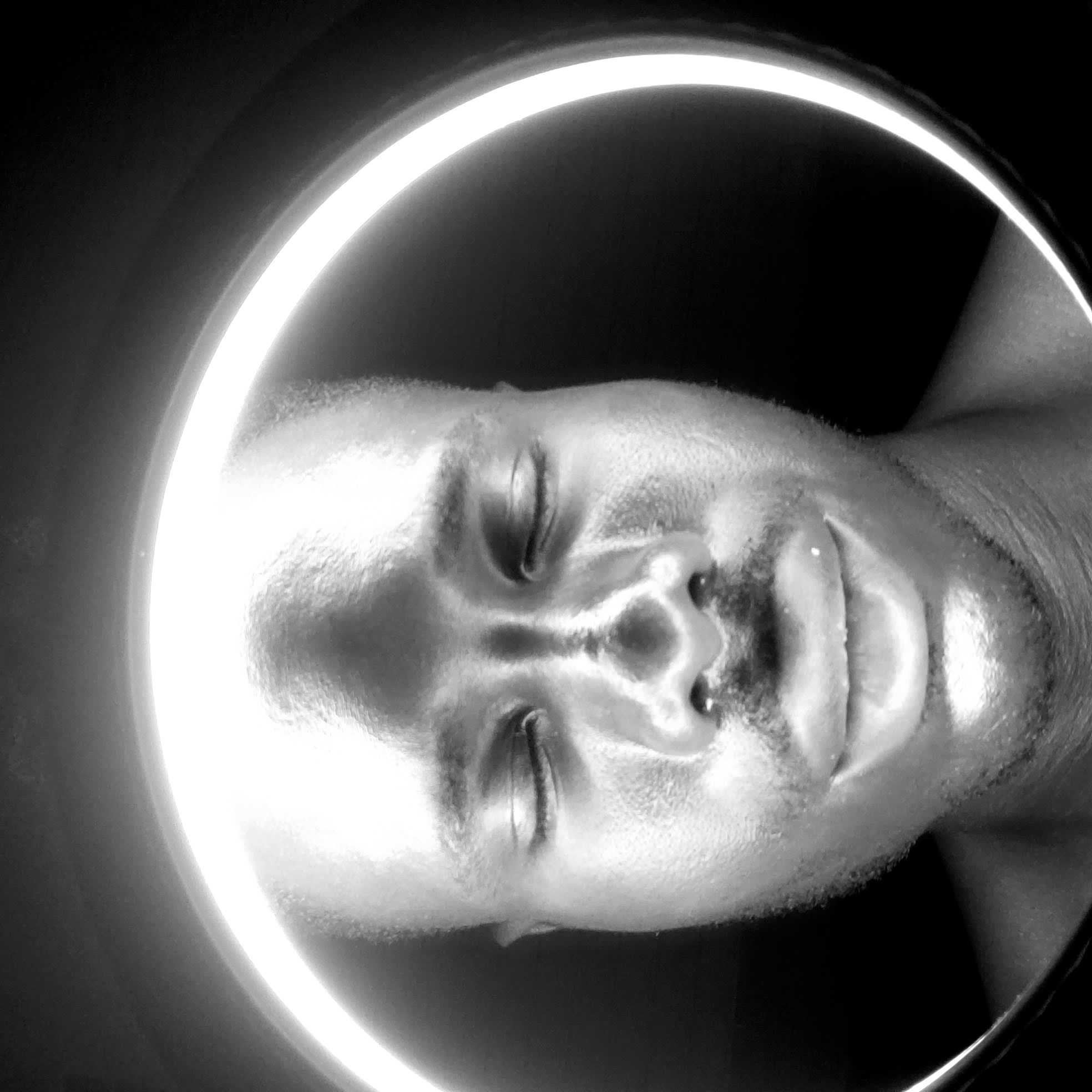 Portrait session captured in dramatic lighting in Narayi, Nigeria