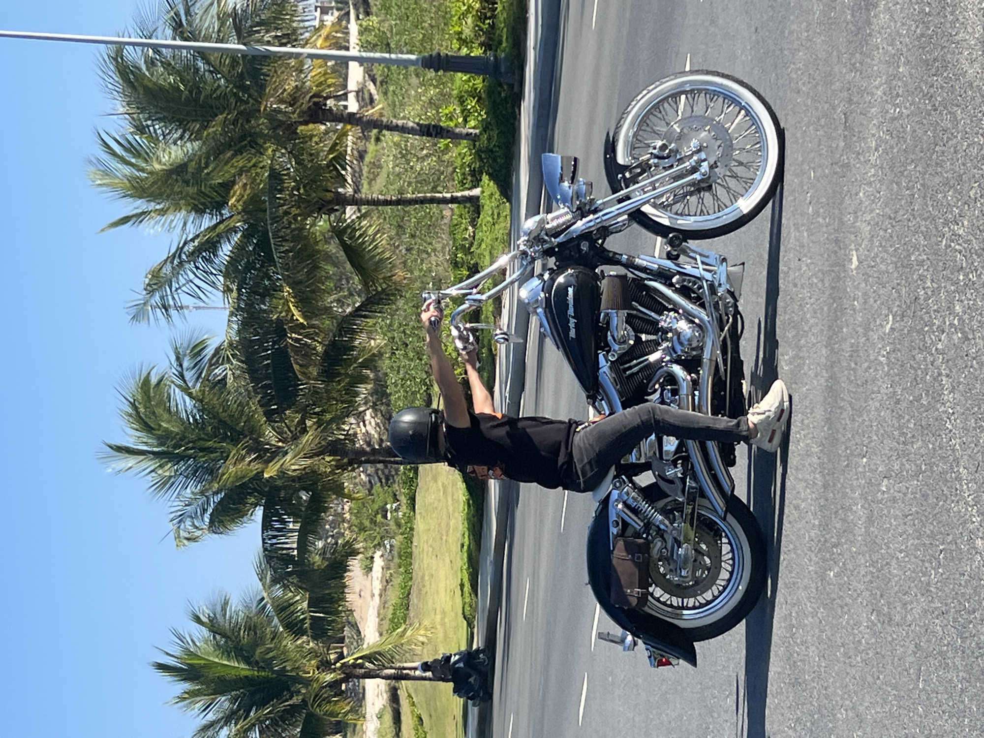 Motorcycle group rides through Cam Ranh Vietnam streets