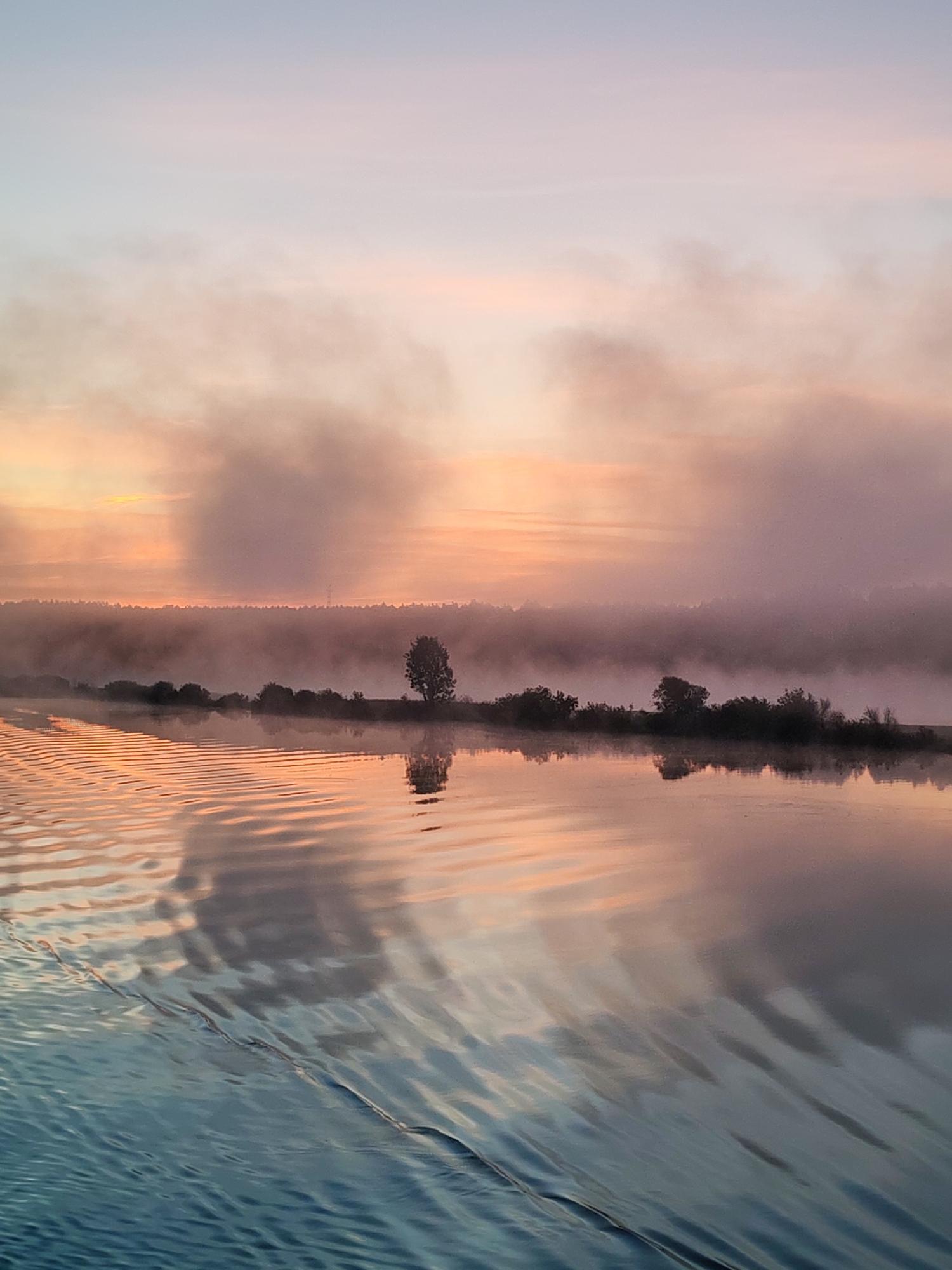 Peaceful sunrise or sunset documented in Koptiushka, Russia
