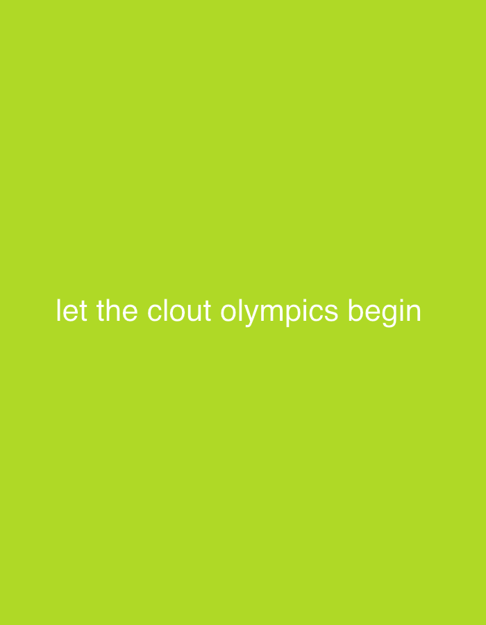 Social media post announces "clout olympics" in Indio