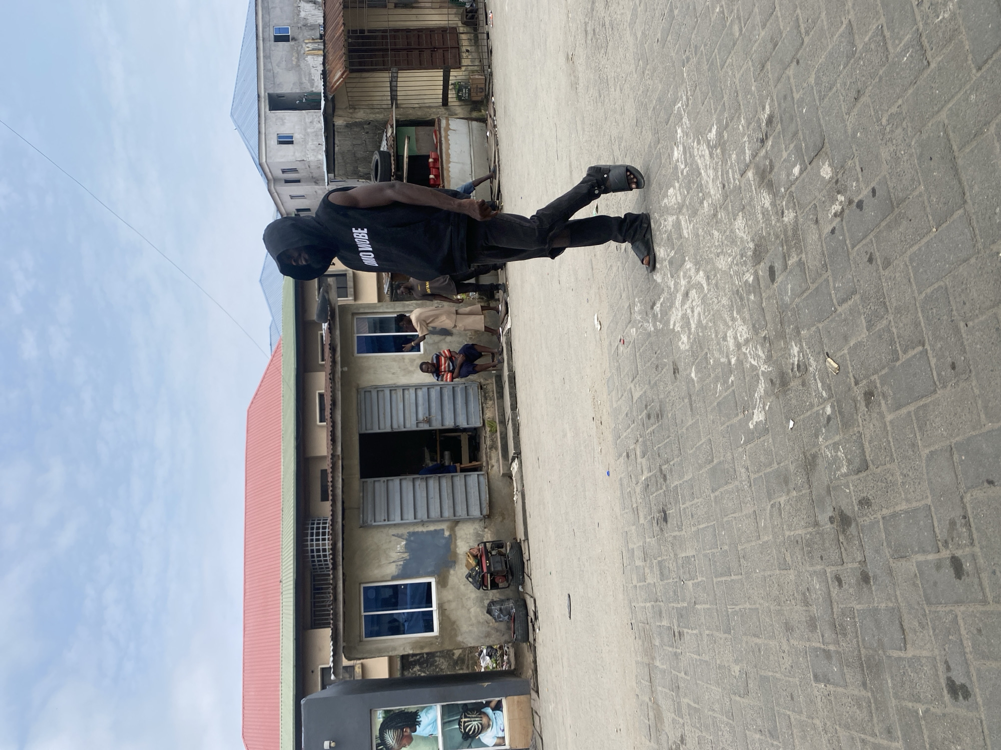 Foot traffic and daily activity on a urban commercial street