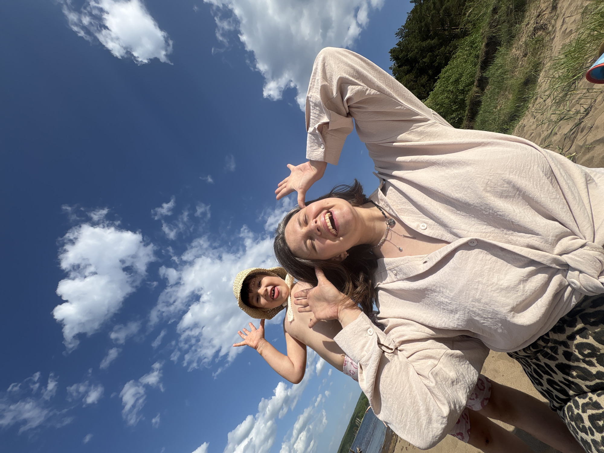 Two figures spotted on beach in Chaikovsky, Russia