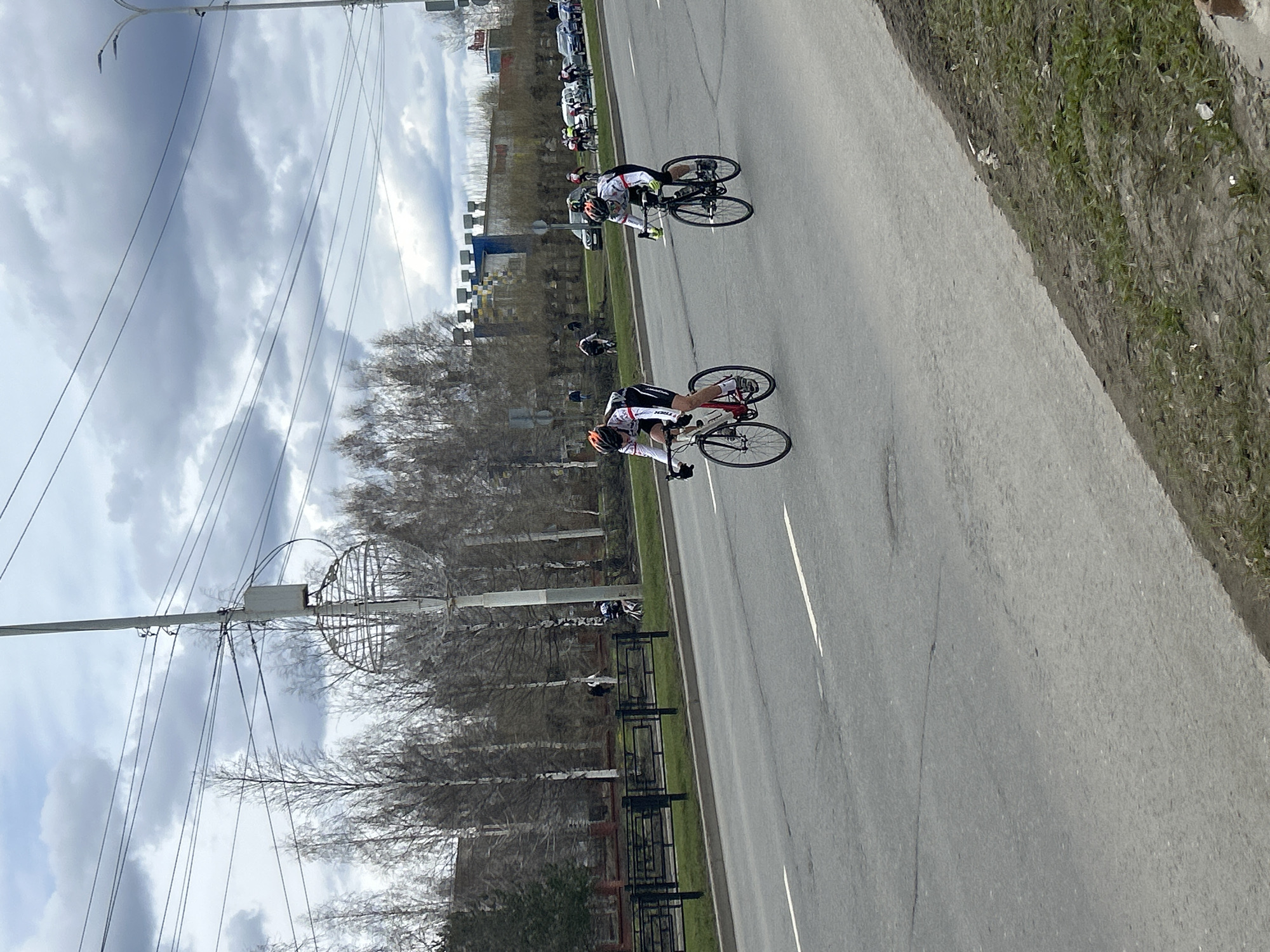 Bicycle race draws spectators in Izhevsk, Russia