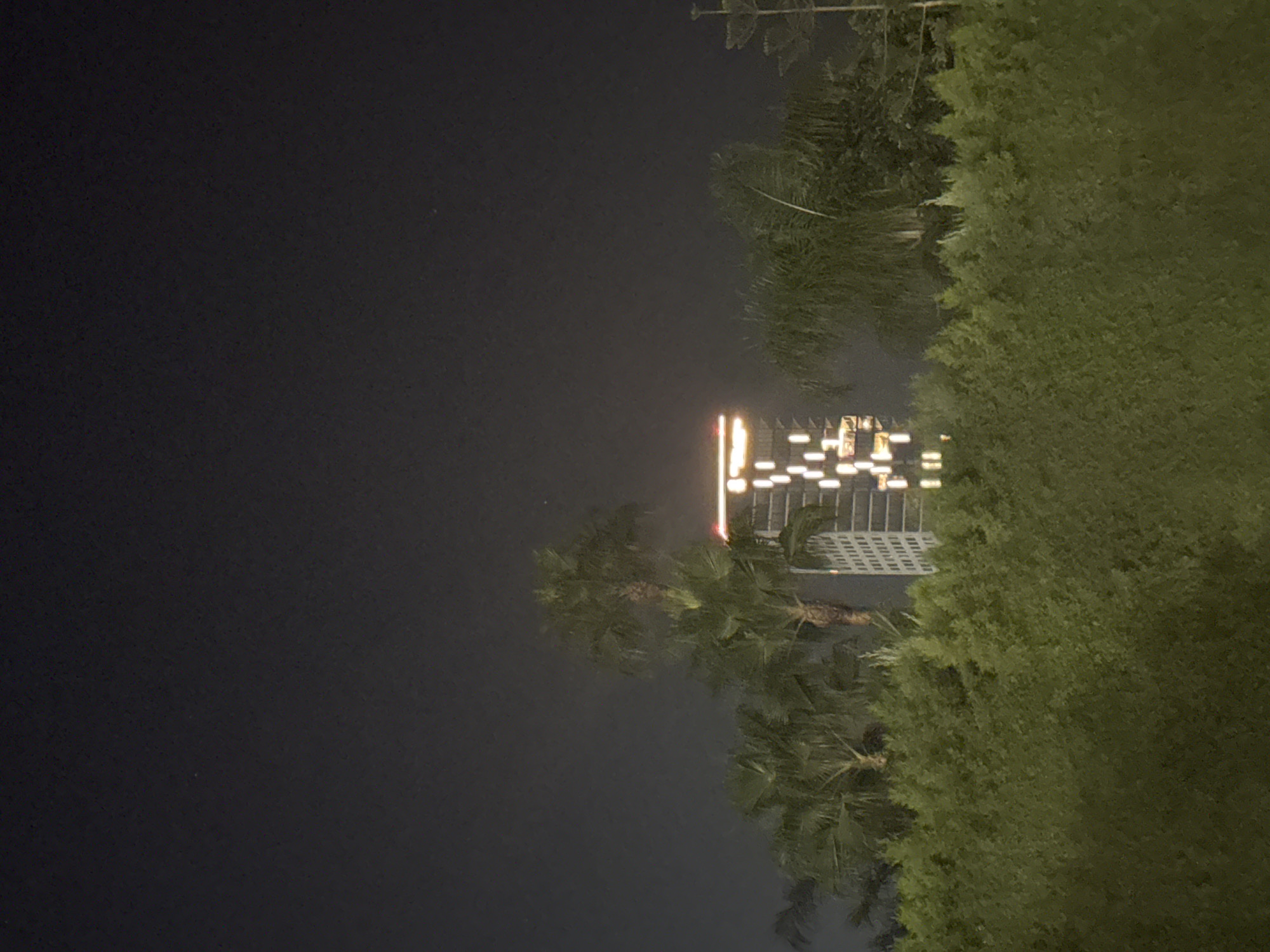 Night scenes at a Germasogeia high-rise and skate park