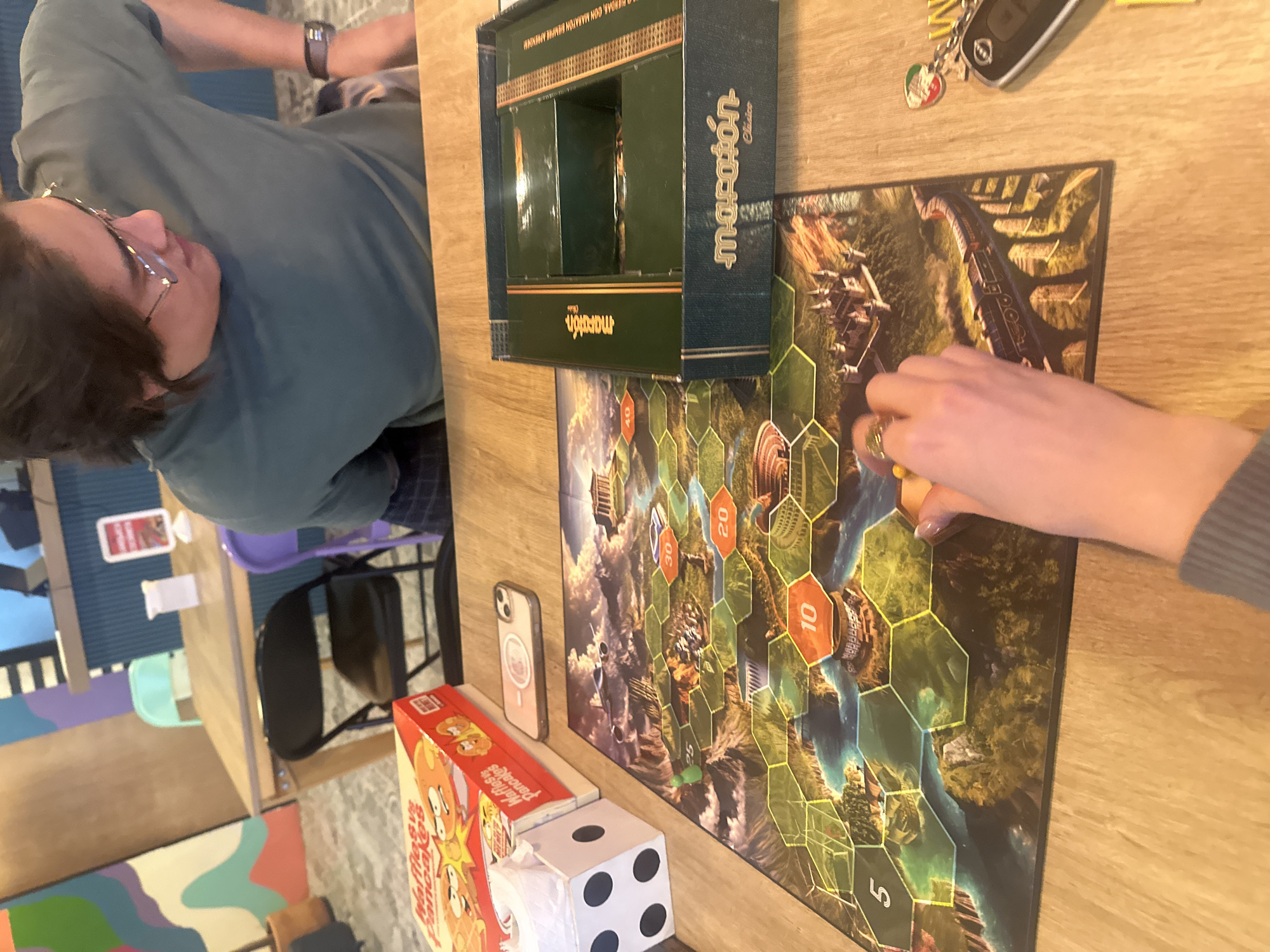 Board game night at a colorful café in San Andrés Cholula