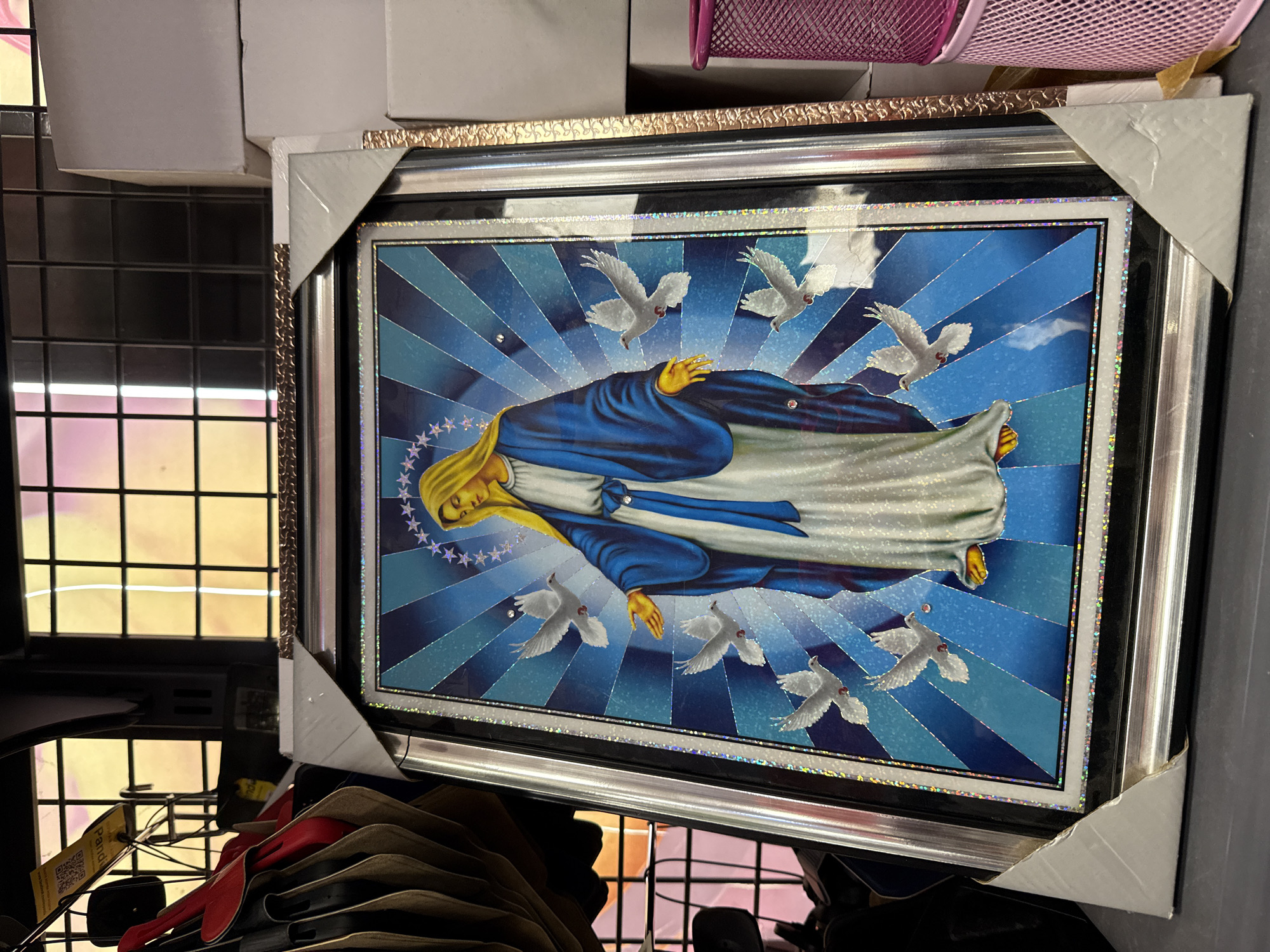 Easter displays and religious imagery observed in Haskovo, Bulgaria