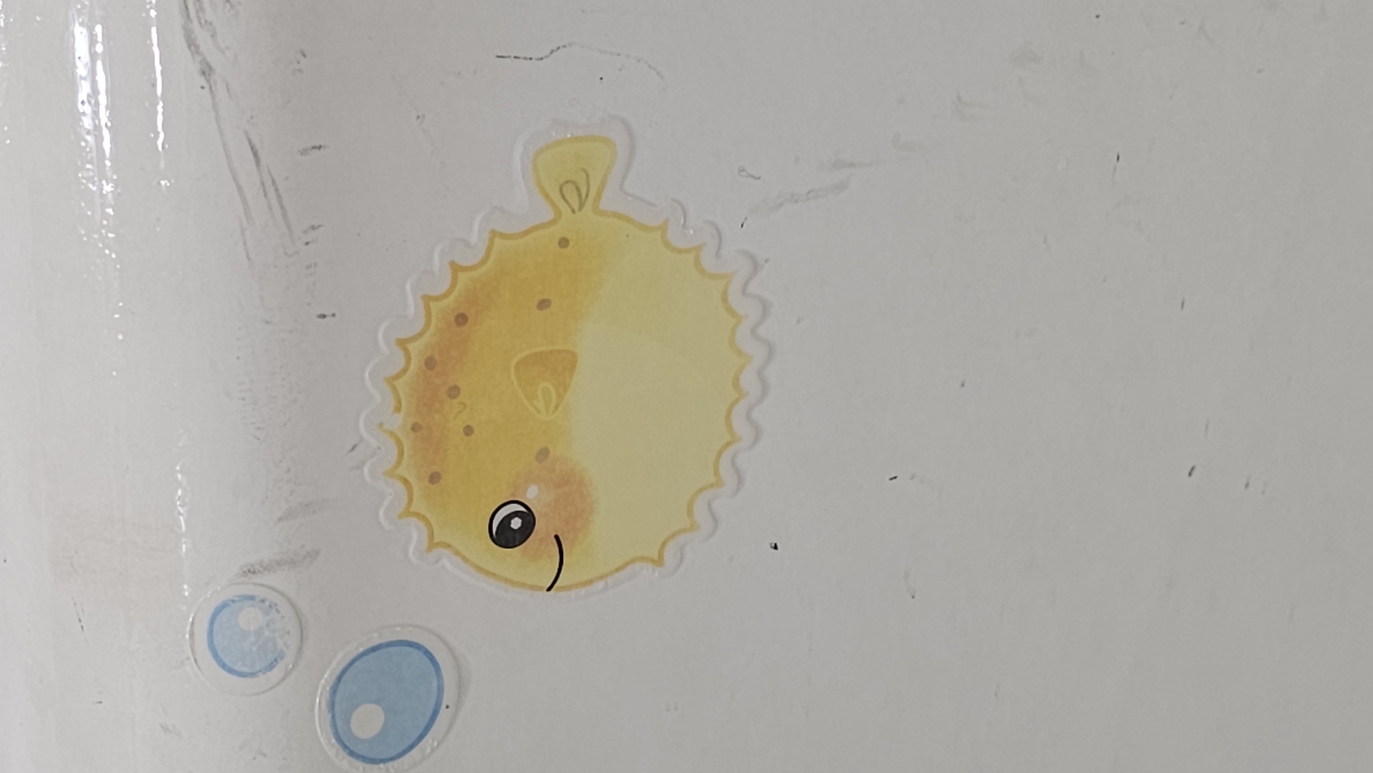 Colorful ocean creature stickers and figurines up close