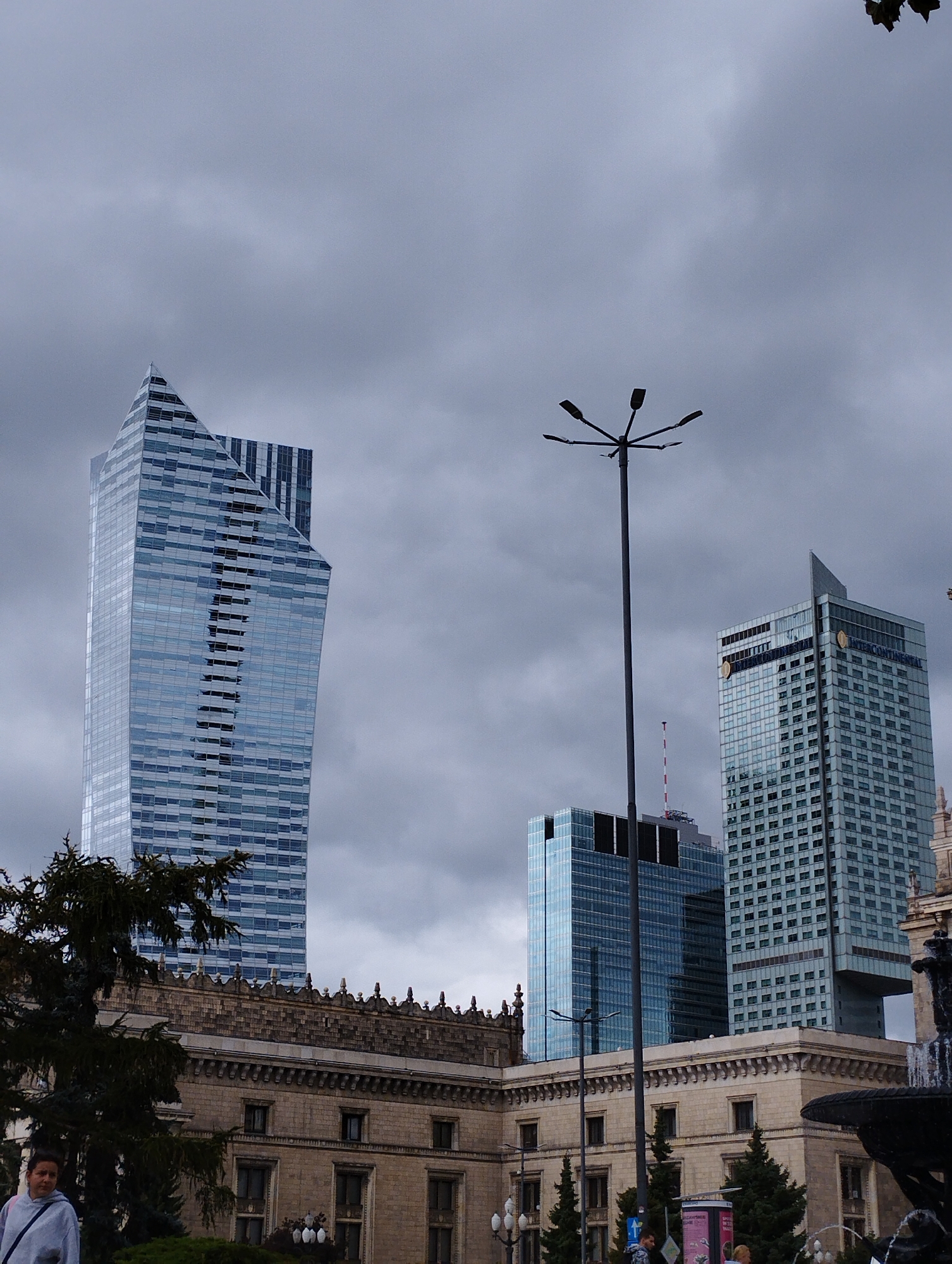 Around the Palace of Culture and Science on a Warsaw morning