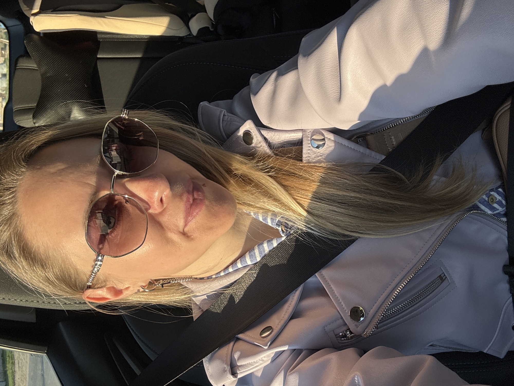 Woman documented in car and home settings in Chaikovsky