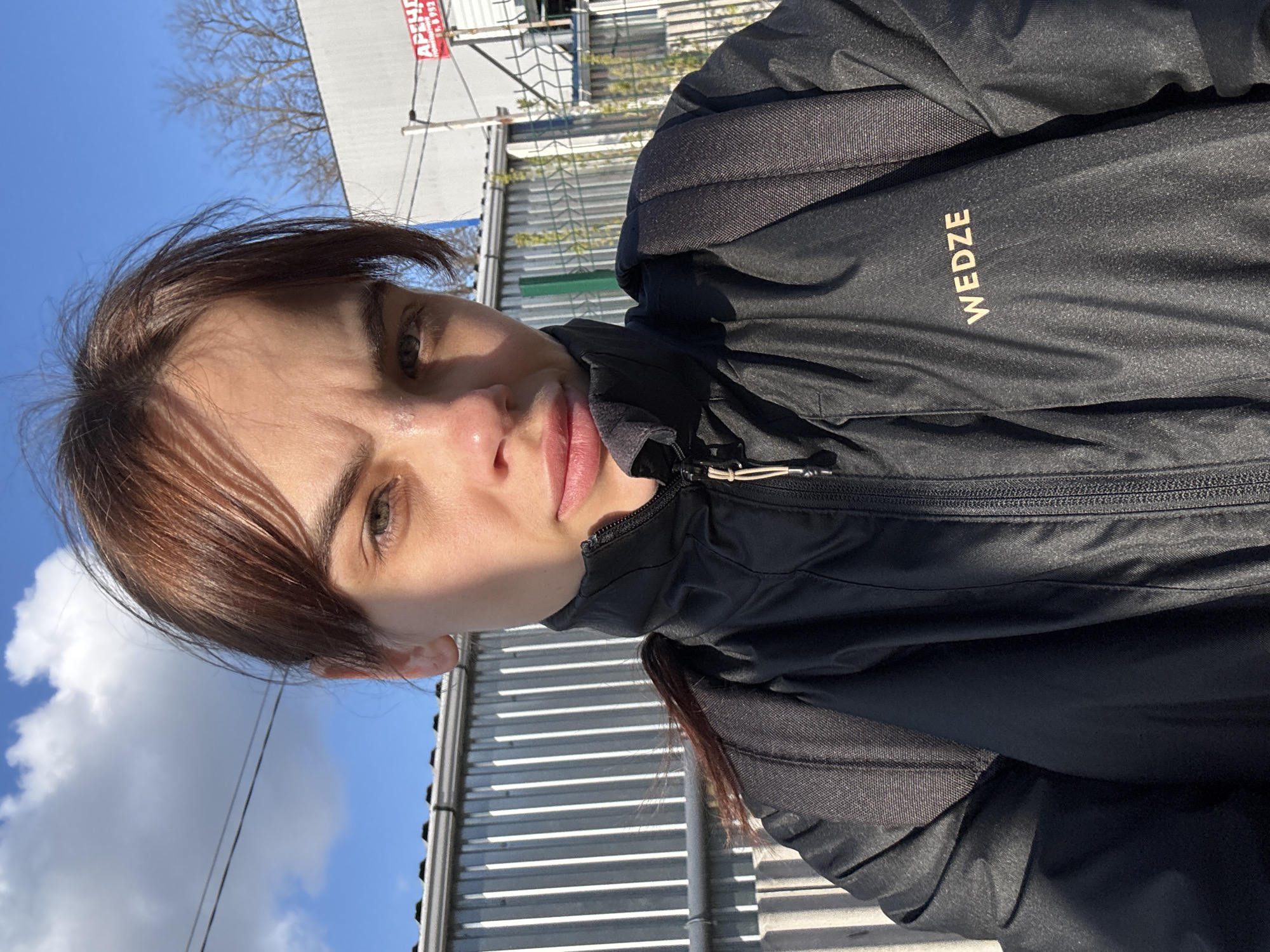 Woman photographed near playground, burnt car in Rostov-on-Don
