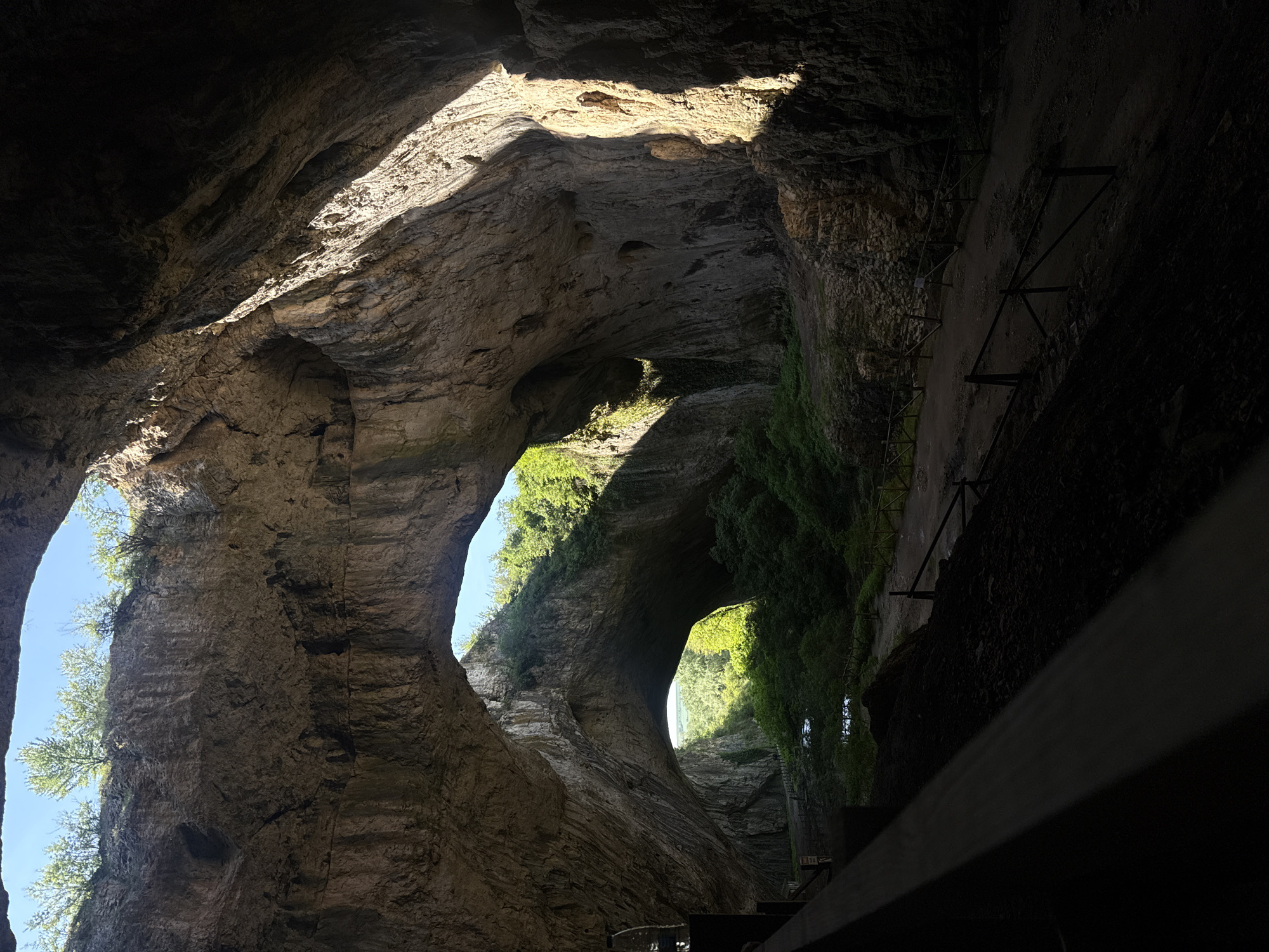 Interior of Bulgaria's Devetashka Cave documented by witness