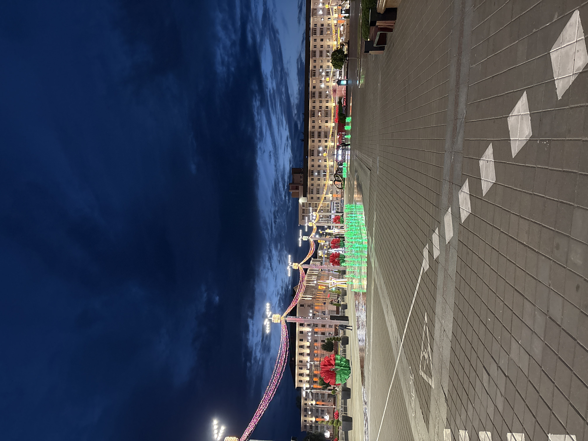 Evening stroll through decorated central Vitsebsk, with a shop stop