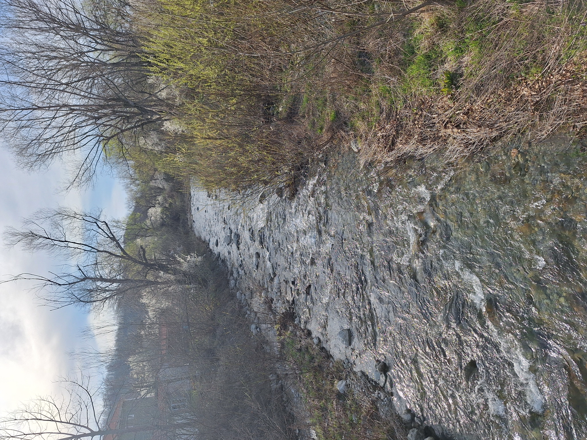 Walking tour documents spring scenes in Apriltsi, Bulgaria