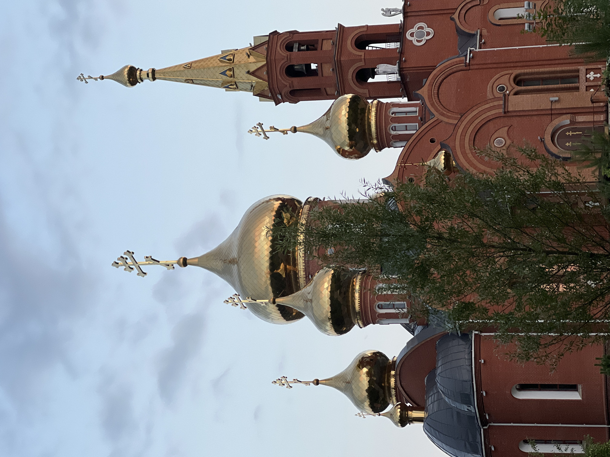 Chaikovsky's gold-domed Resurrection Cathedral, seen from outside